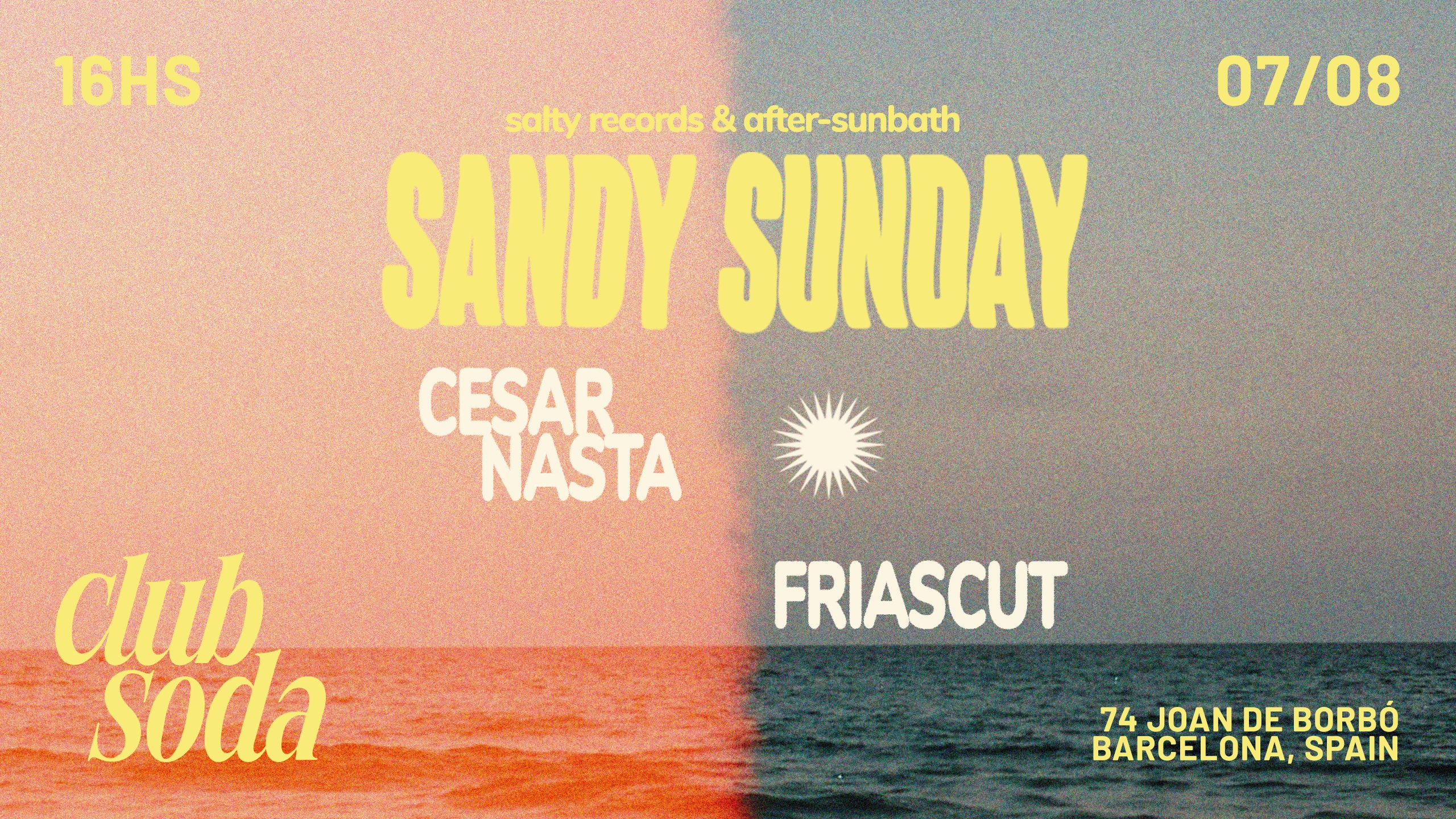 Sandy Sunday: Cesar Nasta & Friascut (Entrada Gratuita) Cover