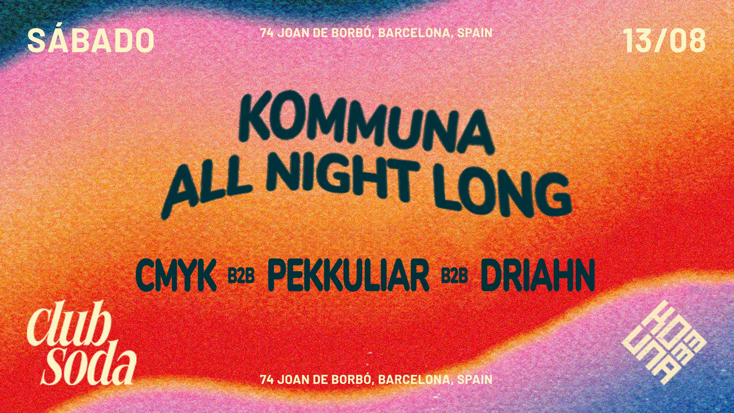 Club Soda Presents Kommuna: Cmyk, Pekkuliar & Driahn B3b Cover