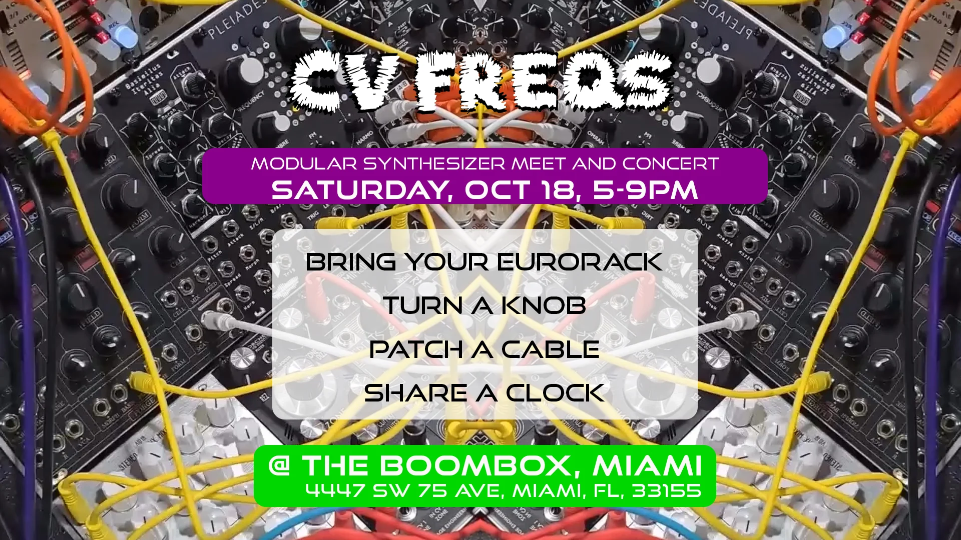 CV Freqs Synthetizer Meet And Concert Cover