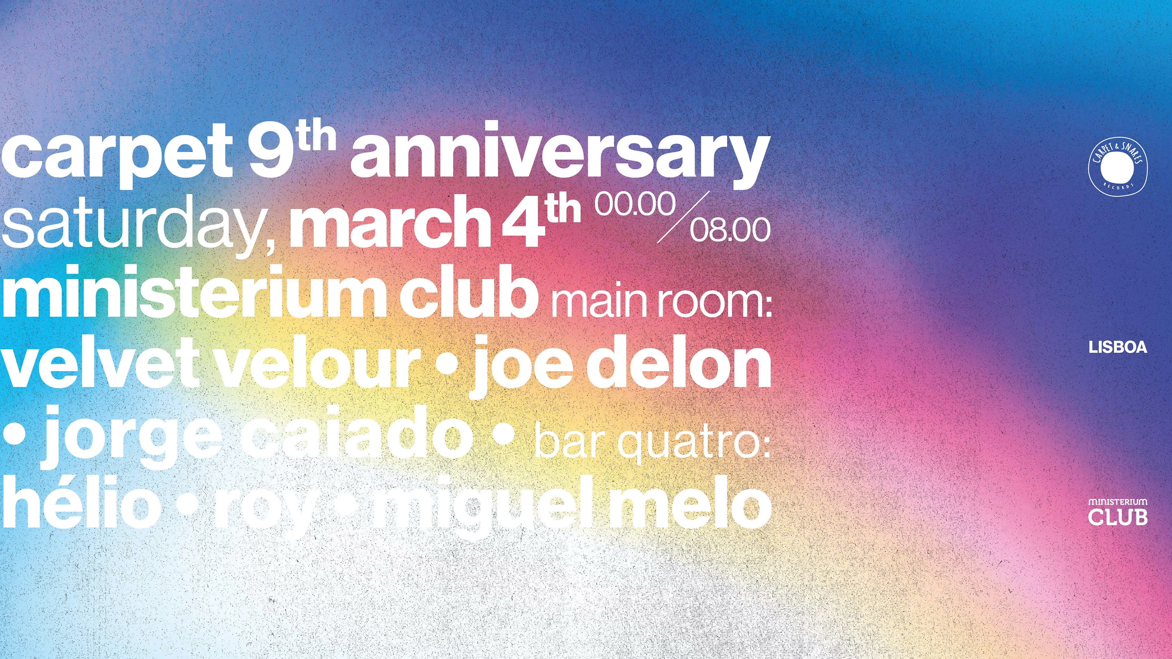Carpet 9th Anniversary - Lisbon Cover