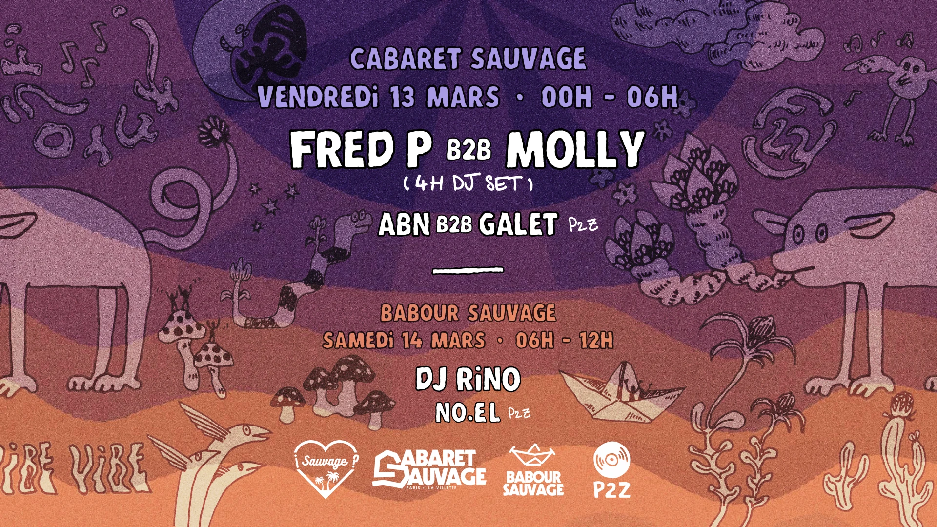 ¡P2z Sauvage 00h-12h W/ Fred P B2b Molly & Dj Rino? Cover