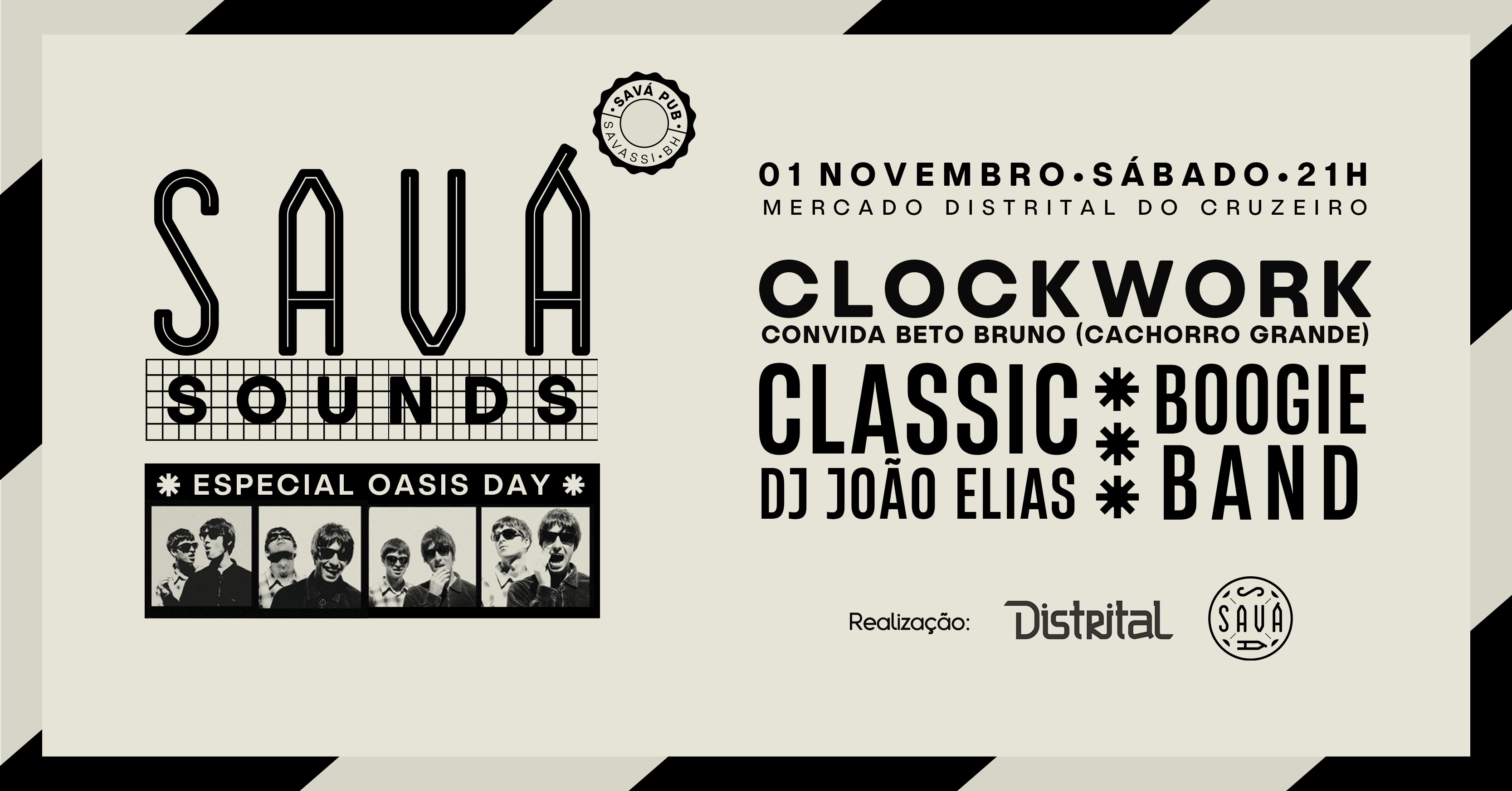 Sava Sounds! Especial Oasis Day C/ Clockwork + Convidados Cover