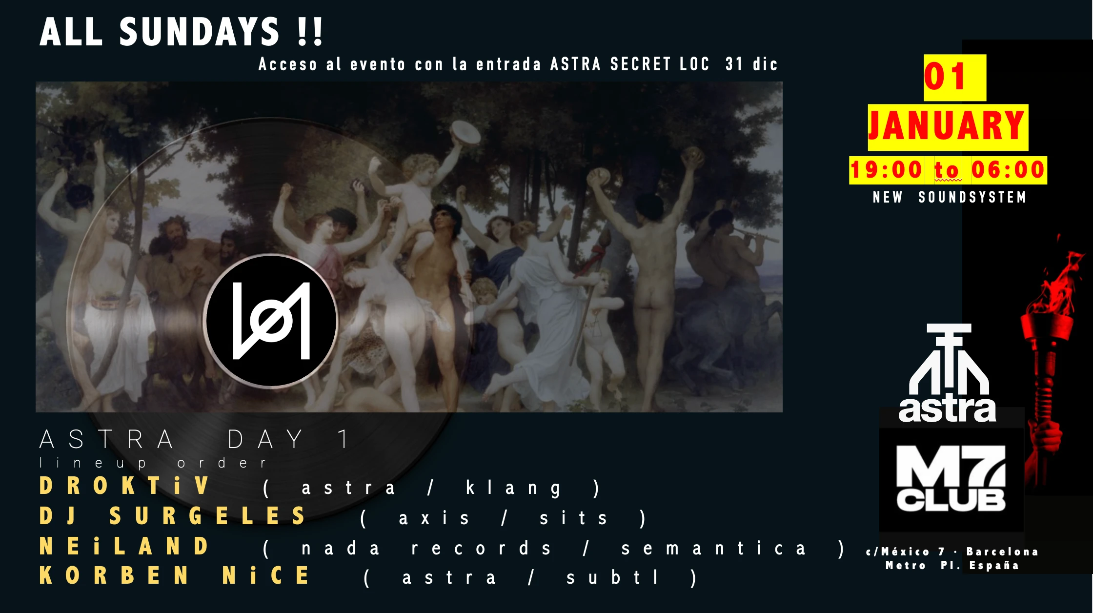 Astra Day One · Dj Surgeles & Neiland (M7 Club) Cover