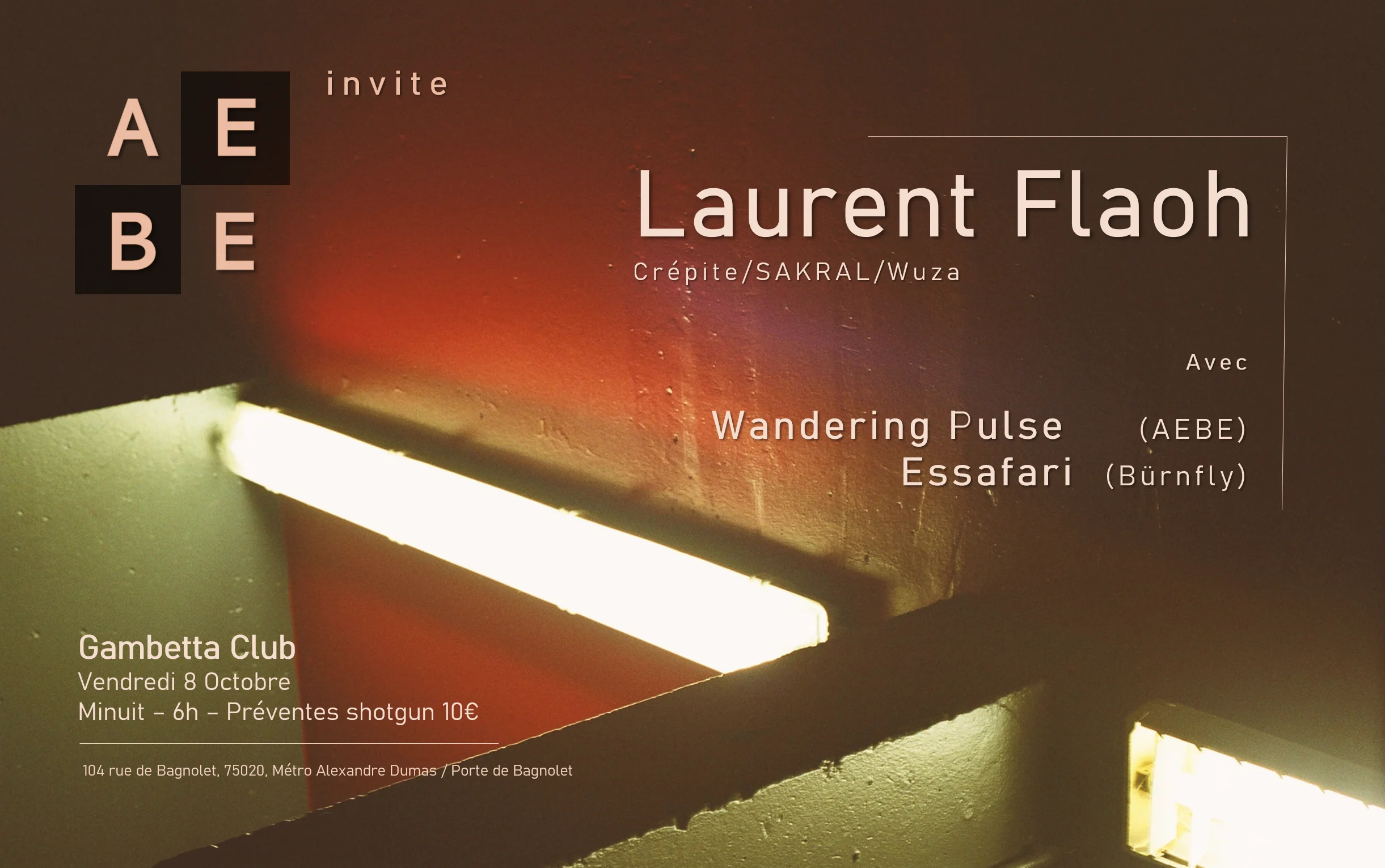 Aebe Invite Laurent Flaoh @Gambetta Club Cover