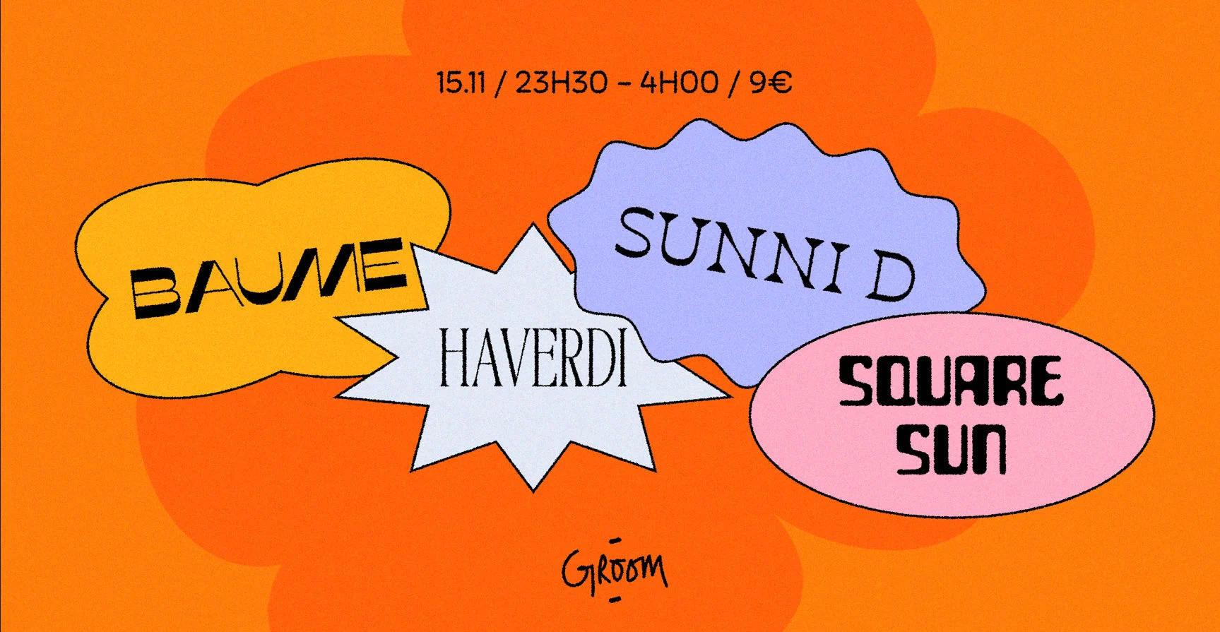 All Night Long : Baume + Sunni D + Square Sun + Haverdi Cover