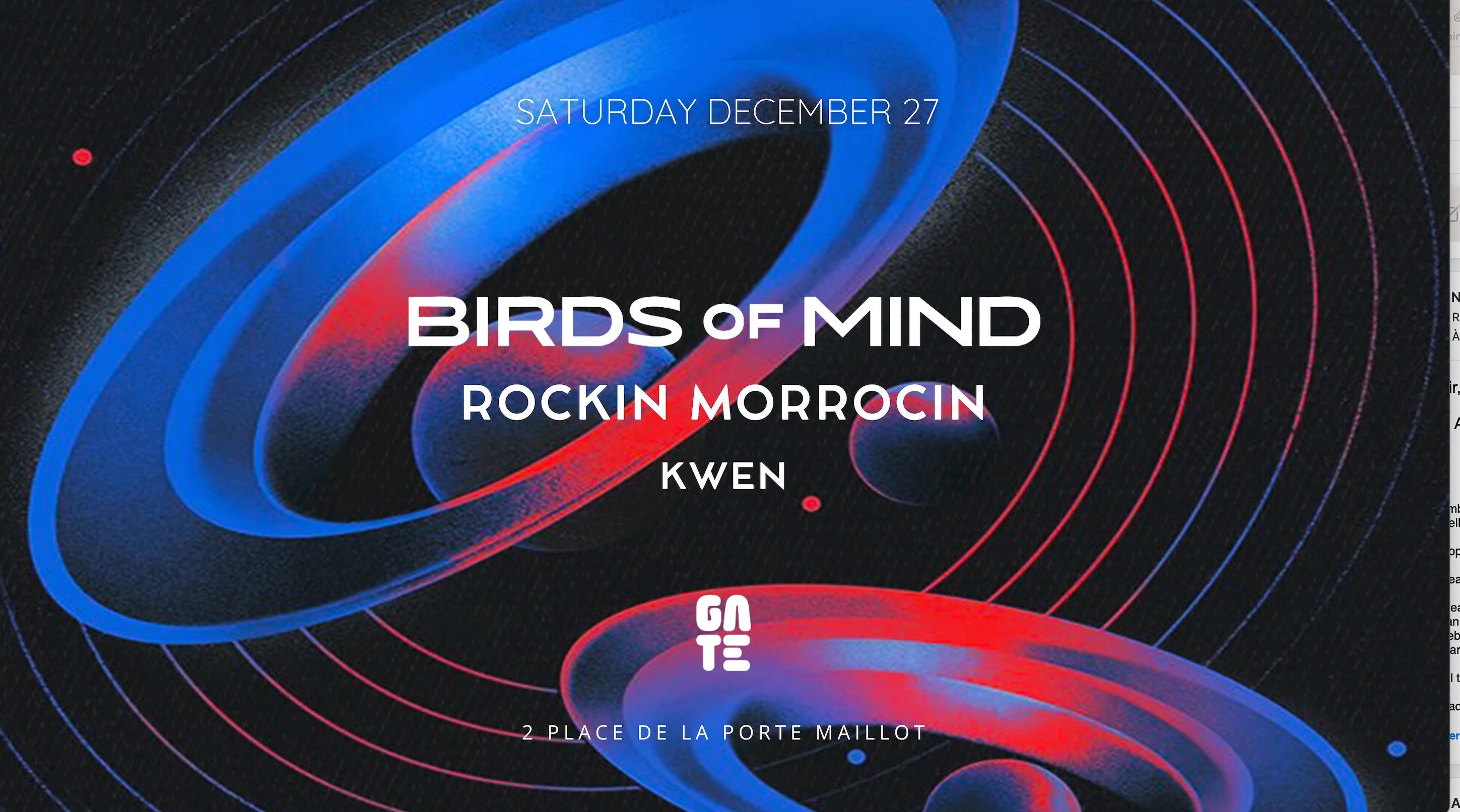 Birds Of Mind X Rockin Moroccin X Kwen At Gate Club Paris Cover