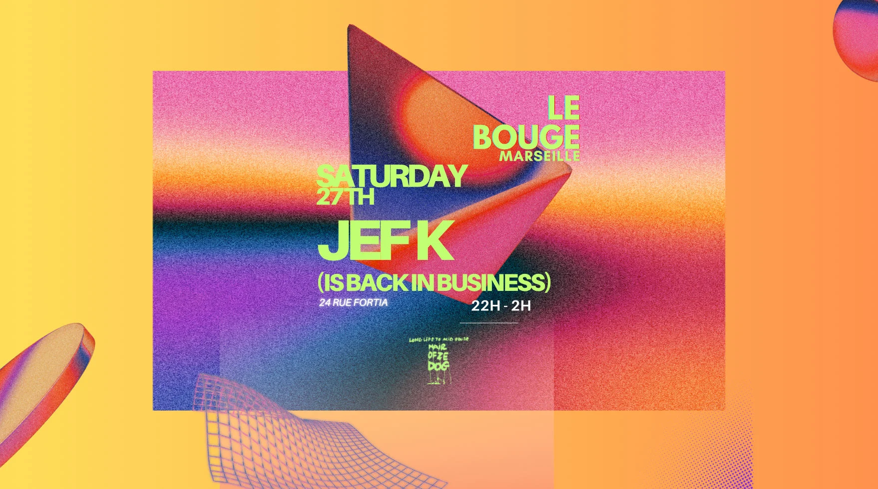 Jef K Is Back In Business - 27 Décembre Le Bouge Cover