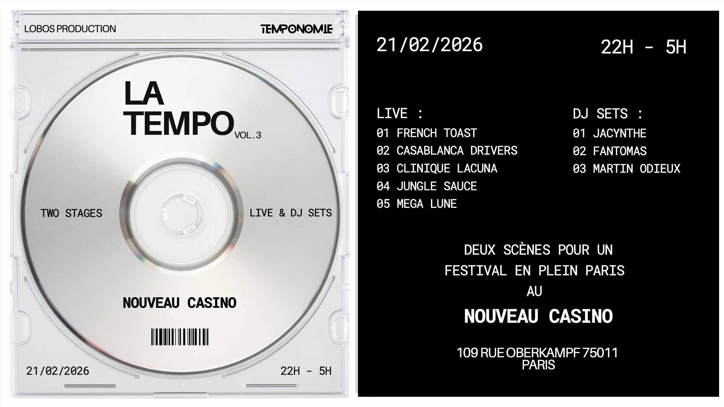 La Tempo — Festival Live & Dj Sets @Nouveau Casino Cover