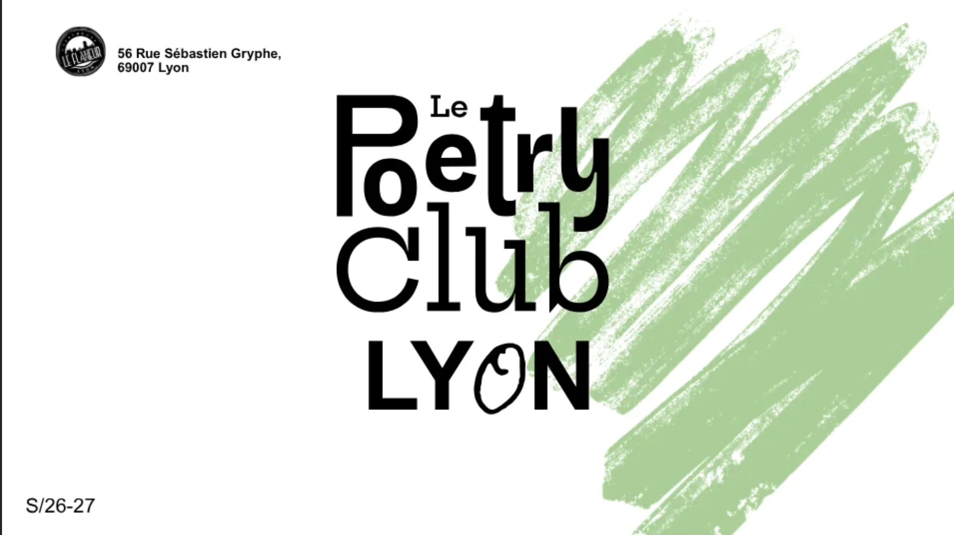 Le Poetry Club Lyon - 21/10 Cover