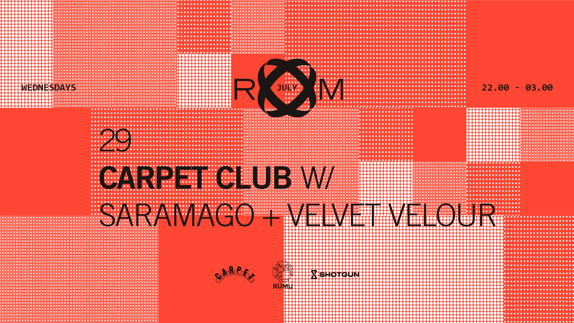 Room: Carpet Club W/ Saramago + Velvet Velour Cover