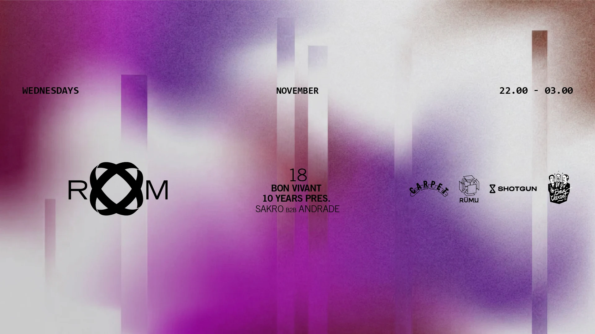 Room: Bon Vivant 10 Years Pres. Sakro B2b Andrade Cover