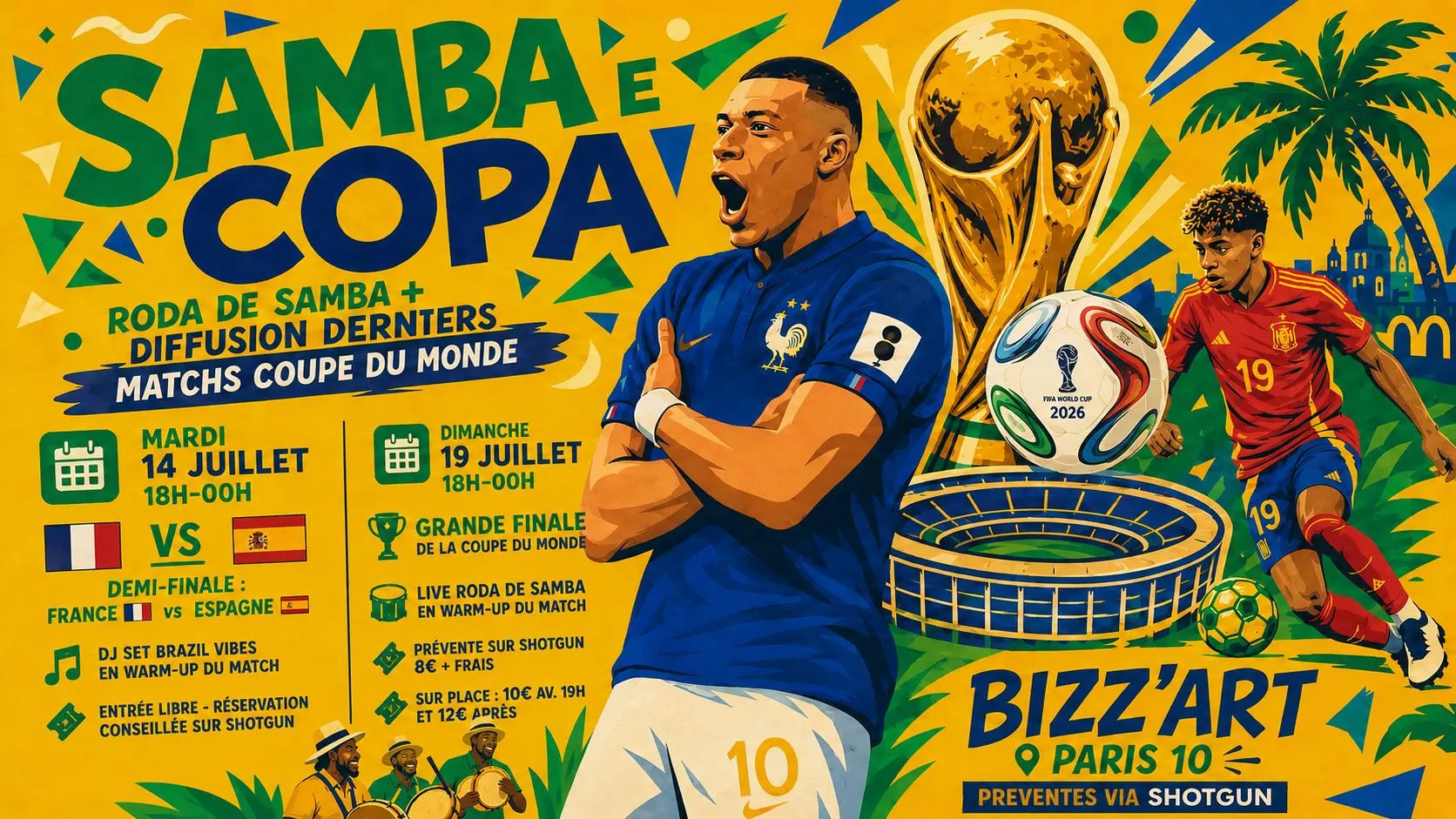 Samba E Copa – Demi-Finale France Vs Espagne (Watch Party) Cover