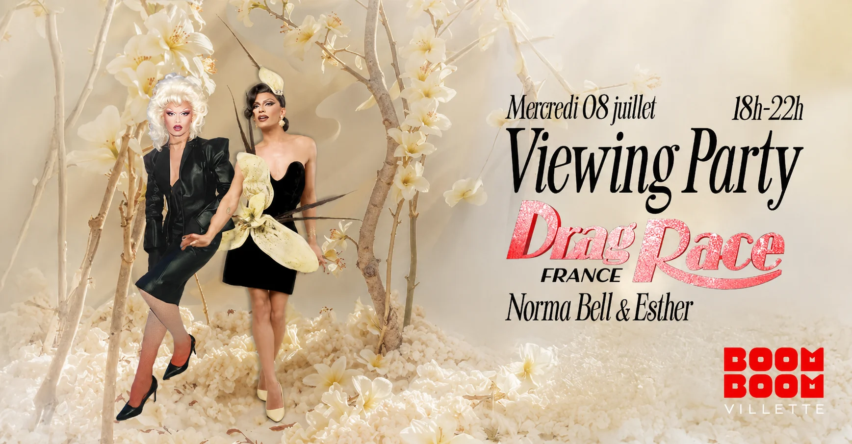 Viewing Party - "Drag Race France S4" - Norma Bell Et Esther Cover