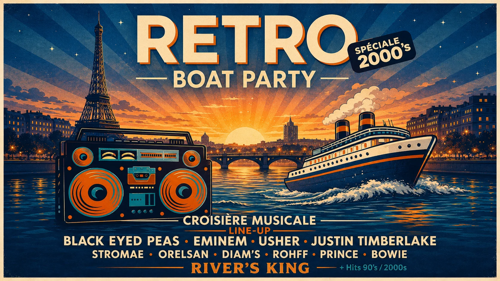 Retro Boat Party -Année 2000 Cover