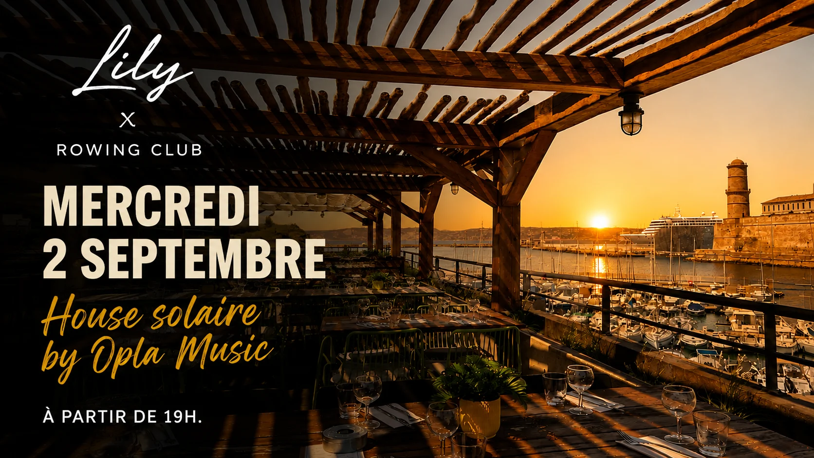 Lily X Le Rowing Club • Sunset, Cuisine Maison & Dj Set Cover