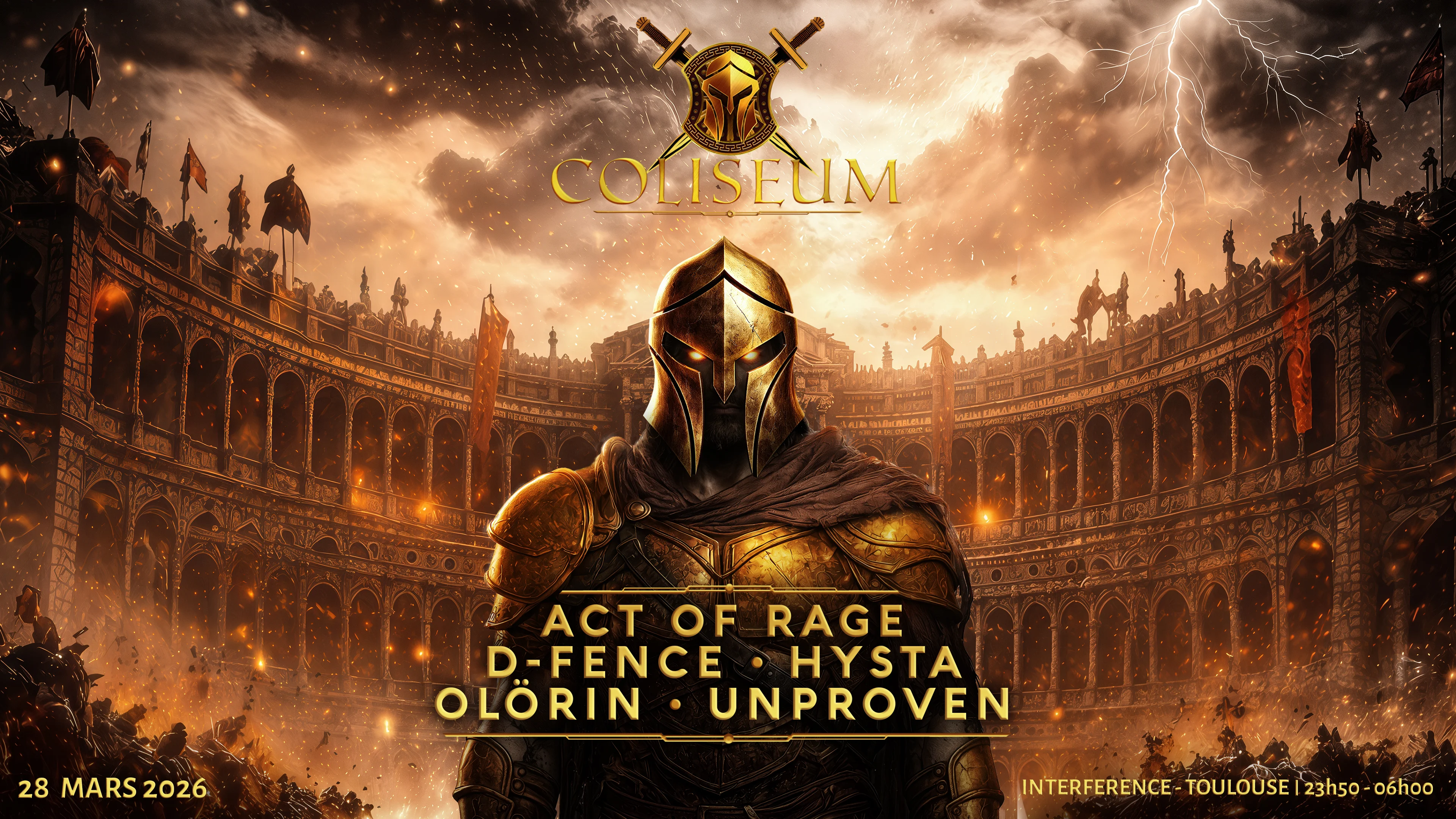 Coliseum X Interference : Hysta, Act Of Rage, D-Fence & More Cover