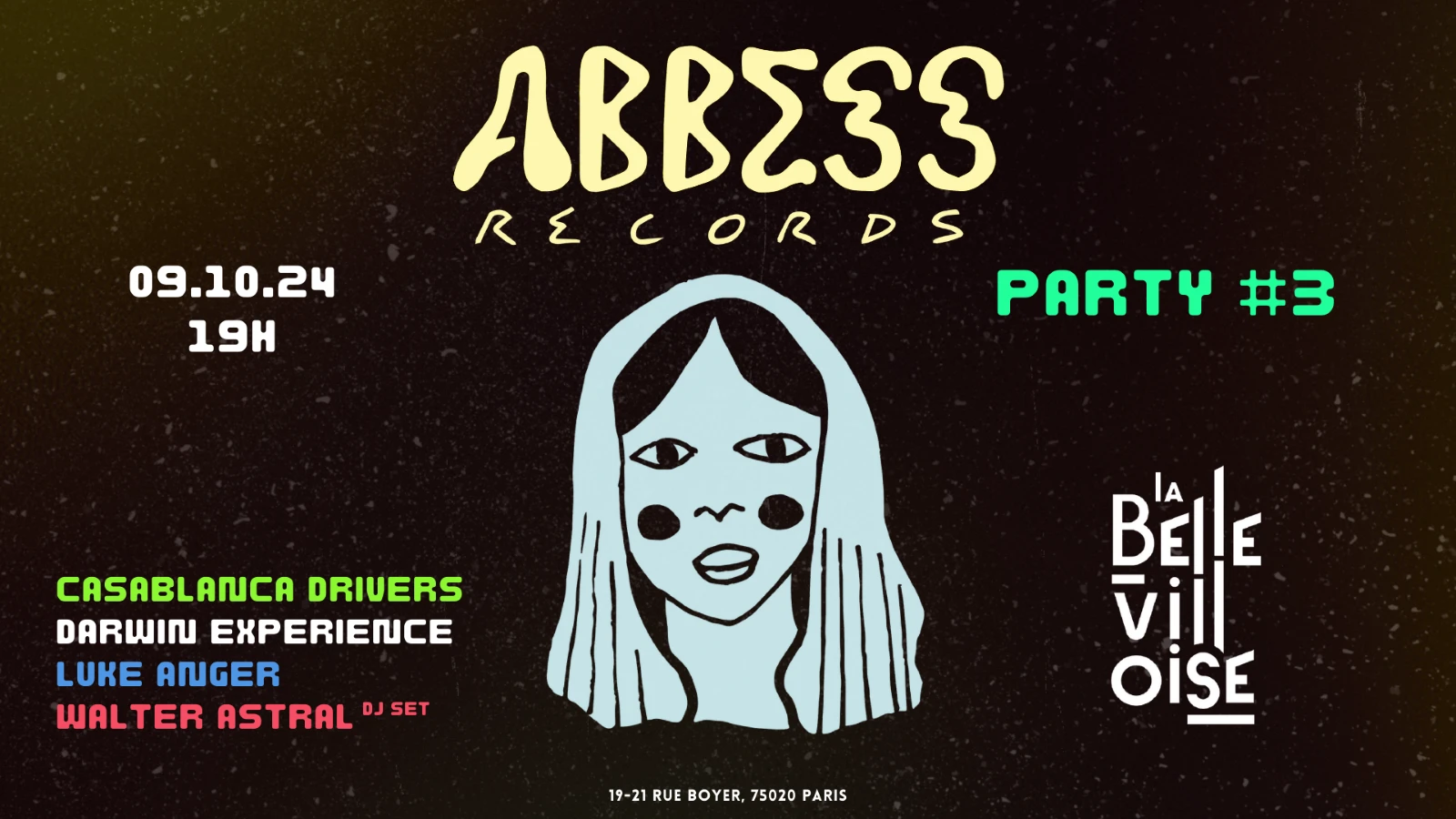 Abbess Records Party #3 Cover