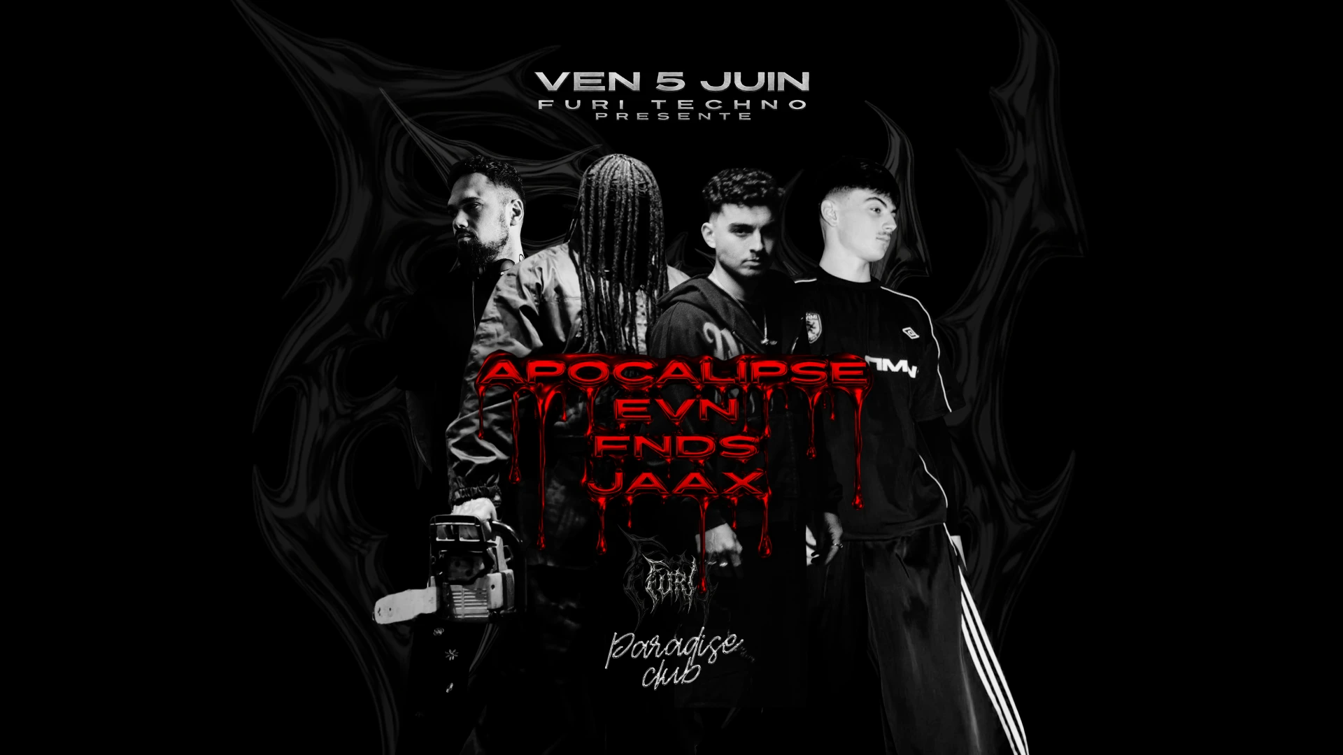 —| Furi Techno Présente _ Jaax _ Evn _ Apocalipse _ Fnds |— Cover
