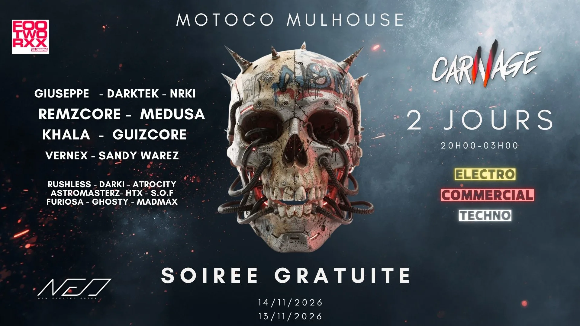 Soiree Gratuit-Remzcore +Medusa + Darktek +Guizcore +Vernex Cover