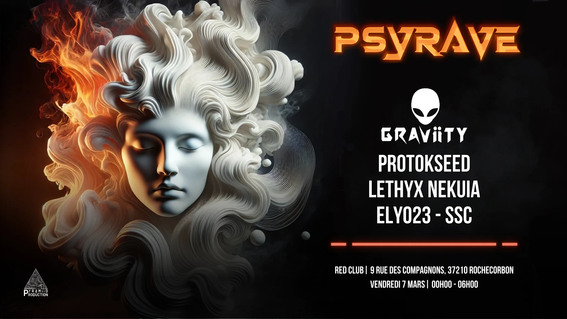 Psyrave (Tours) Graviity, Protokseed, Lethyx Nekuia, Ely023 Cover