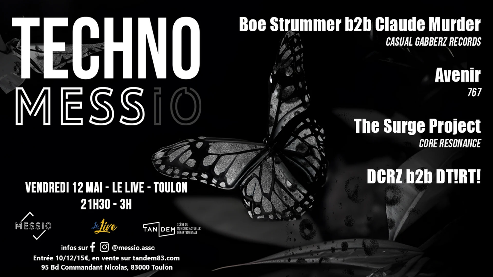 Techno Mess : Boe Strummer B2b Claude Murder  + (...) Cover
