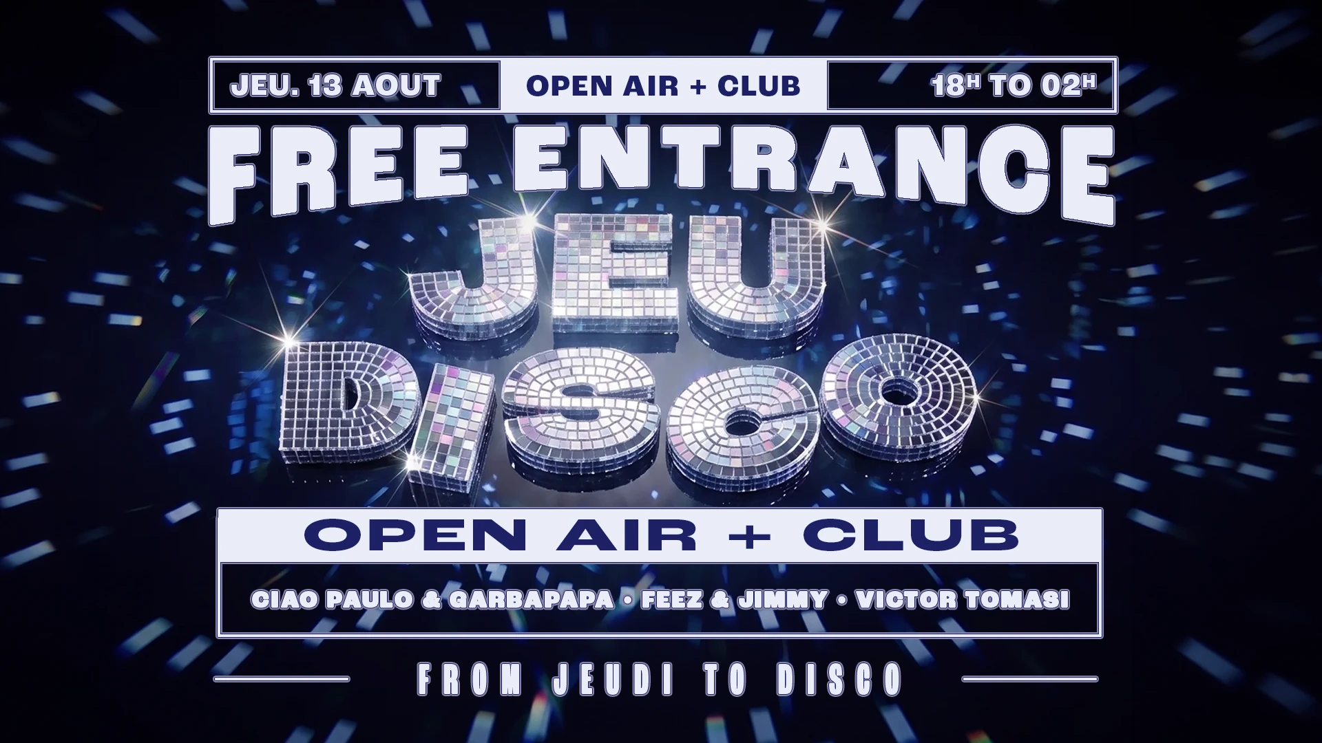 Jeudisco · Free Disco Funk Open Air & Night Cover
