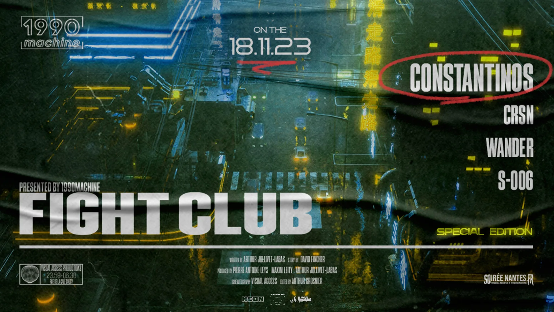 1990machine Présente : Fight Club #8 W/ Constantinos Cover