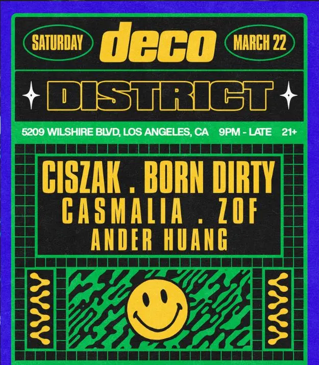 Deco District: Born Dirty Ciszak Casmalia Zof Los Angeles Cover