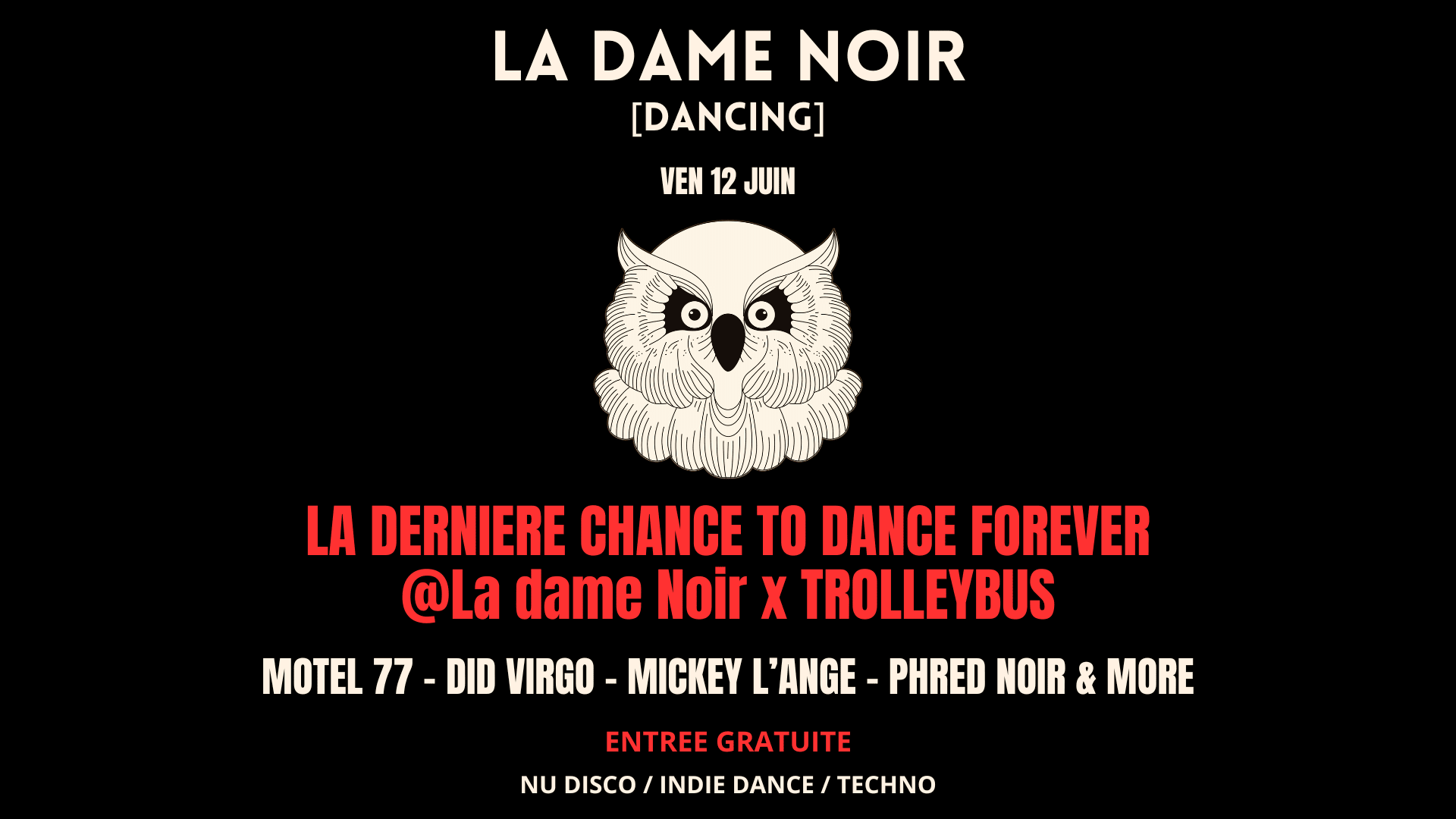 La Derniere @ La Dame Noir X Trolleybus Cover