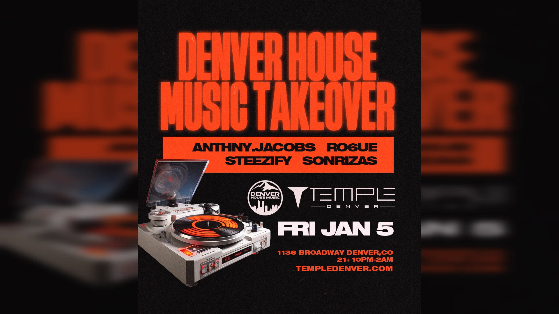 Denver House Music Takeover At Temple Cover