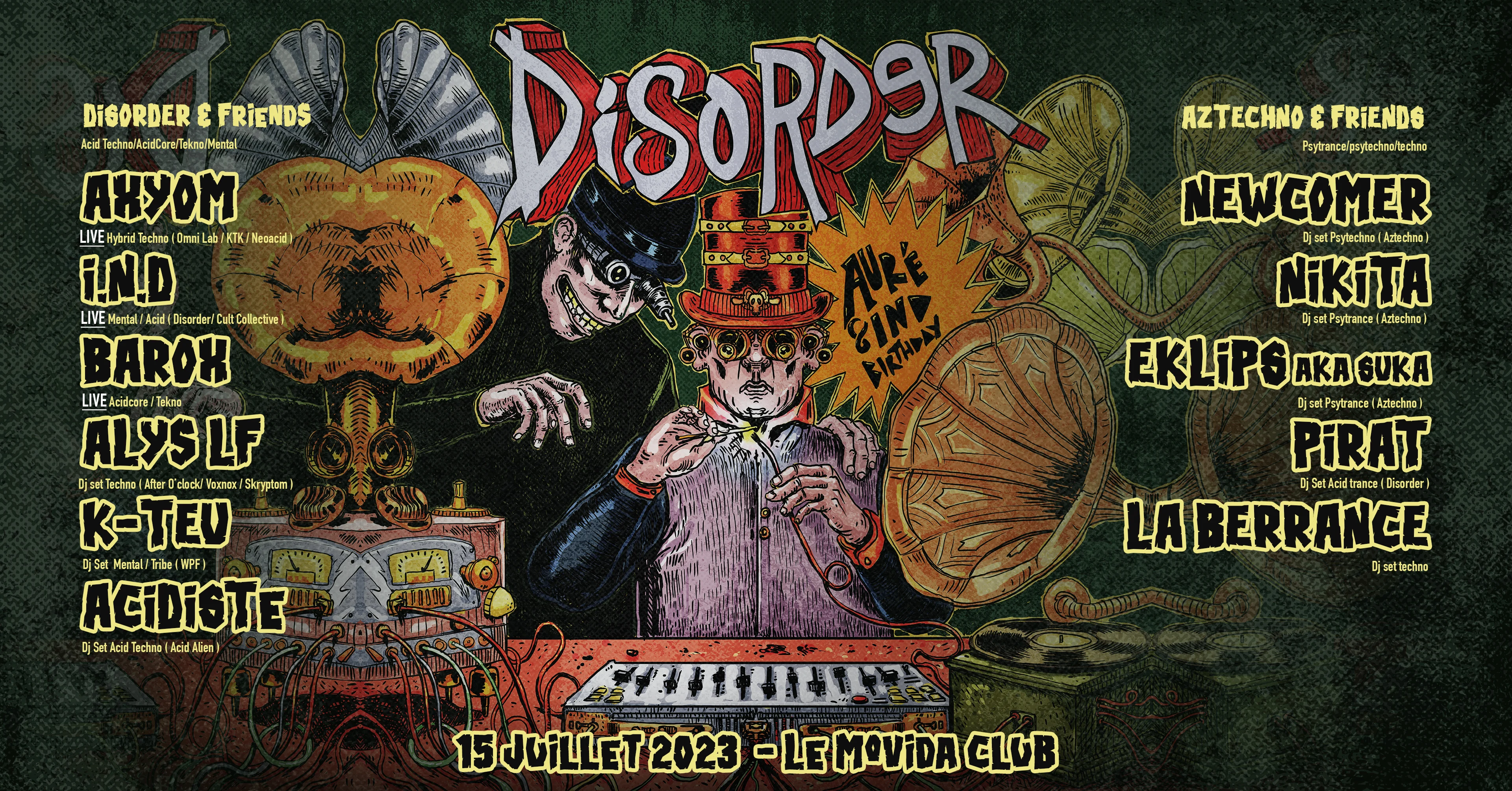 Disorder Auré & I.N.D Birthday: Axyom, I.N.D, Barox& More Cover