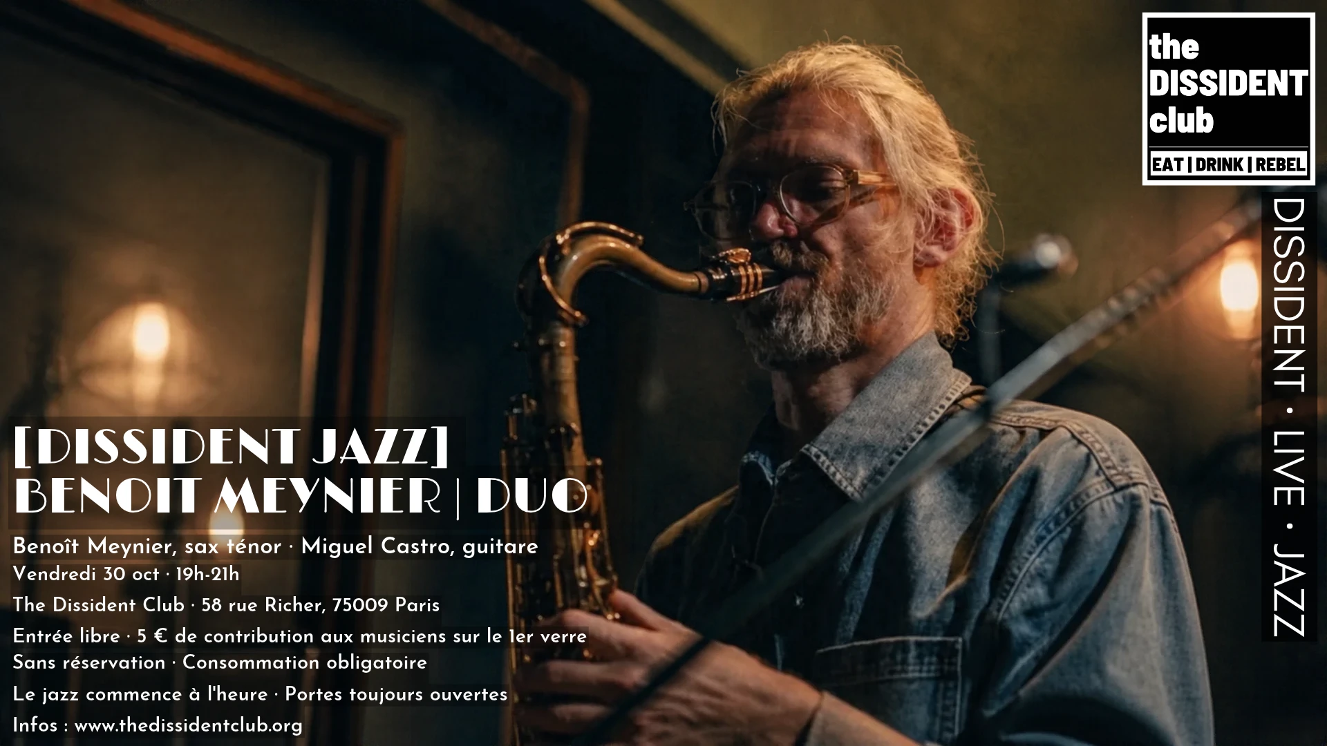 [Dissident Jazz] Benoit Meynier | Duo Cover