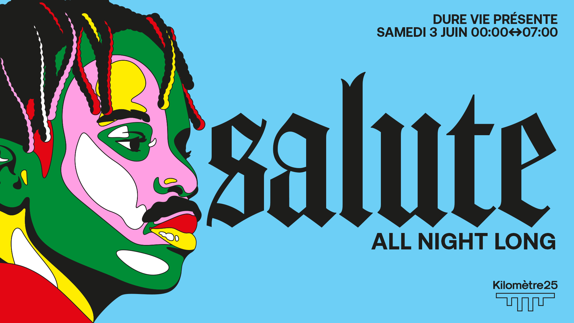 Km25 X Dure Vie : Salute All Night Long Cover