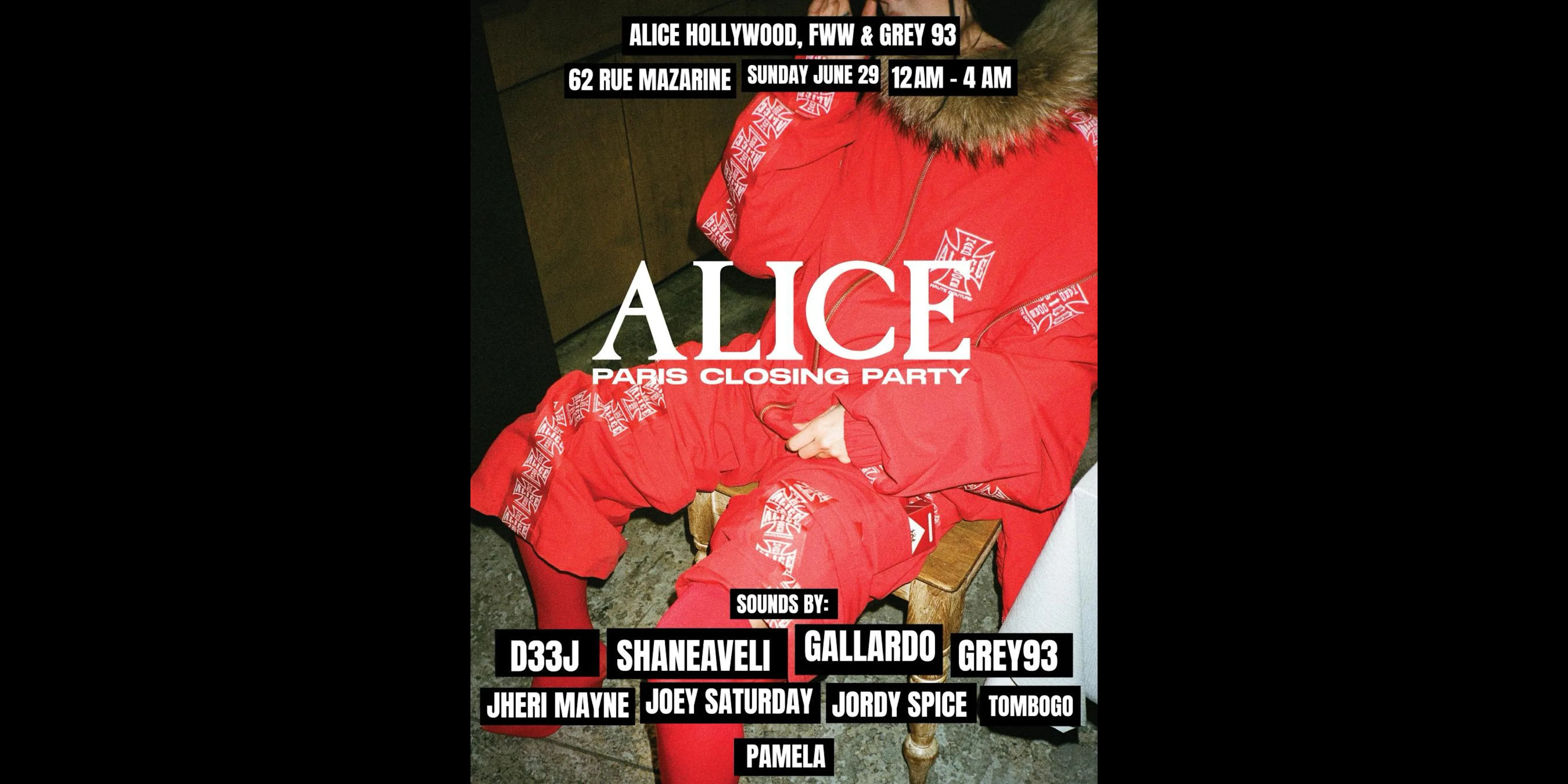 Alice Fw Closing Party W/ D33j, Shaneaveli, Gallardo, Grey93 Cover