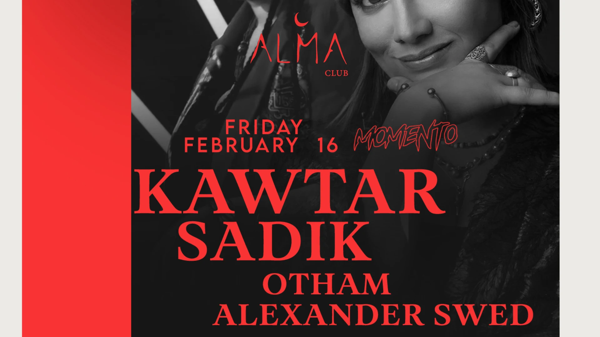 Alma Club Invites Kawtar Sadik, Otham & Alexander Swed Cover