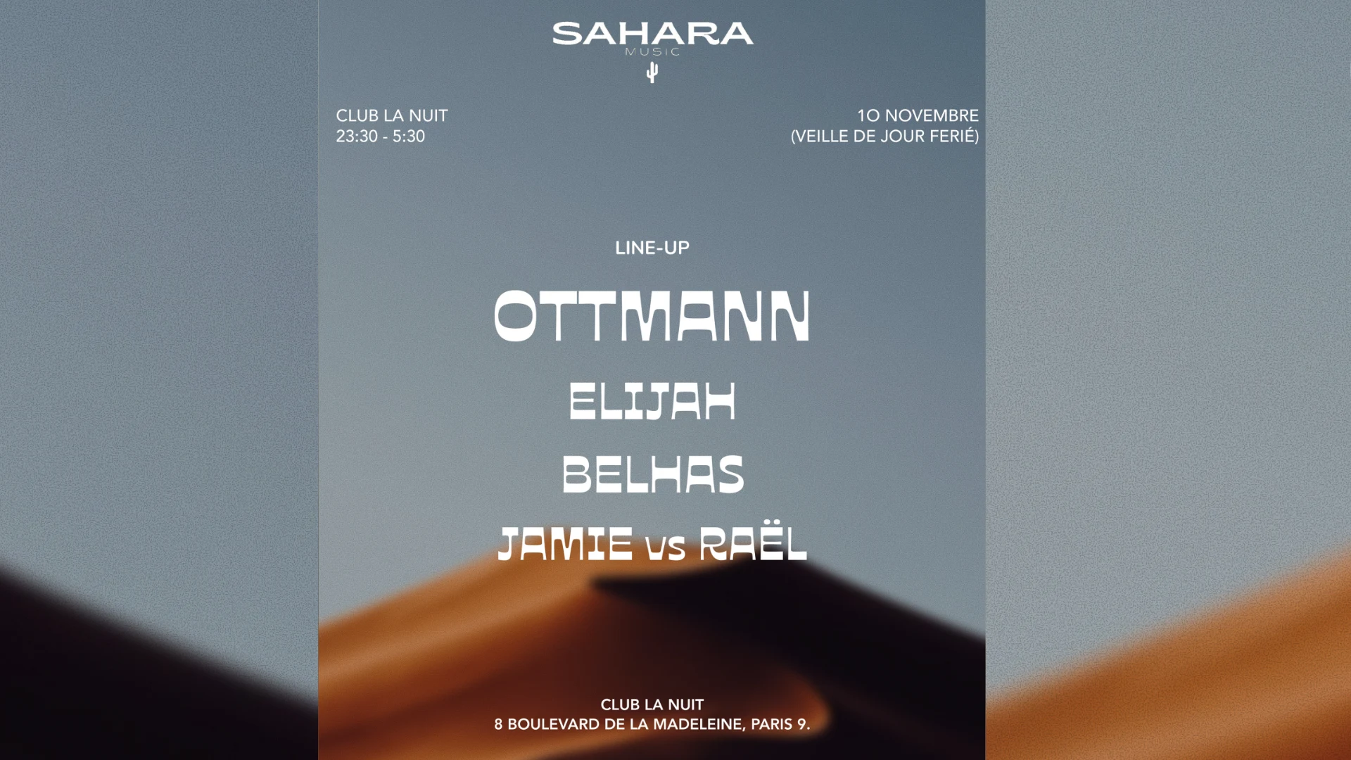 Sahara @Lanuitparis Cover