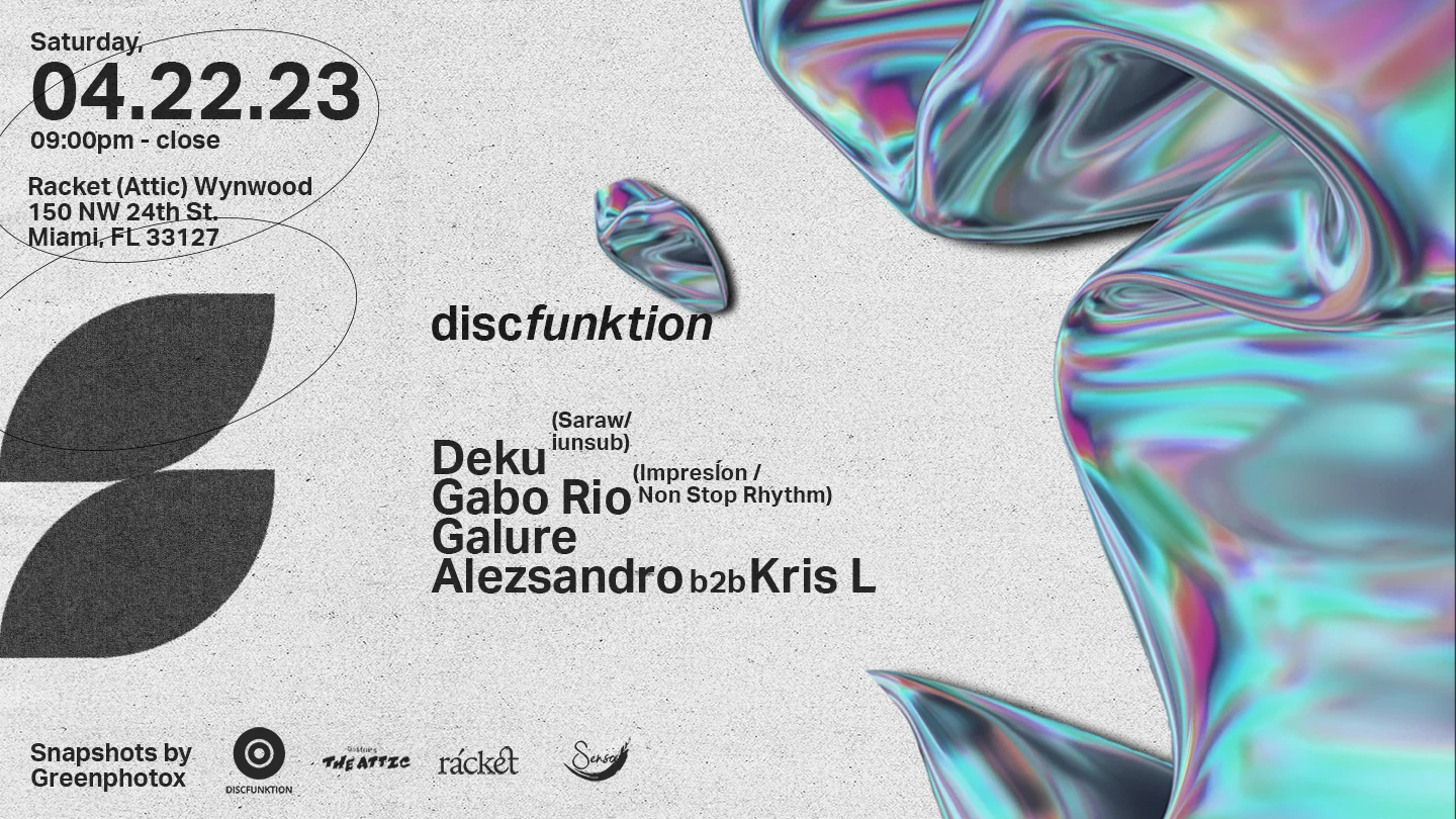 Discfunktion At Racket (Attic) Wynwood Cover
