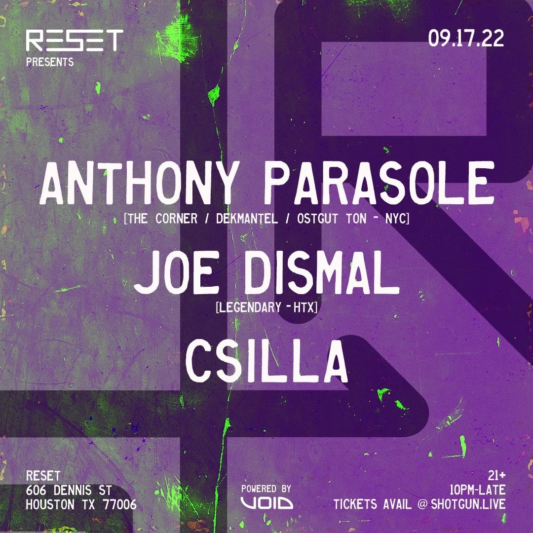 Anthony Parasole At Reset Cover