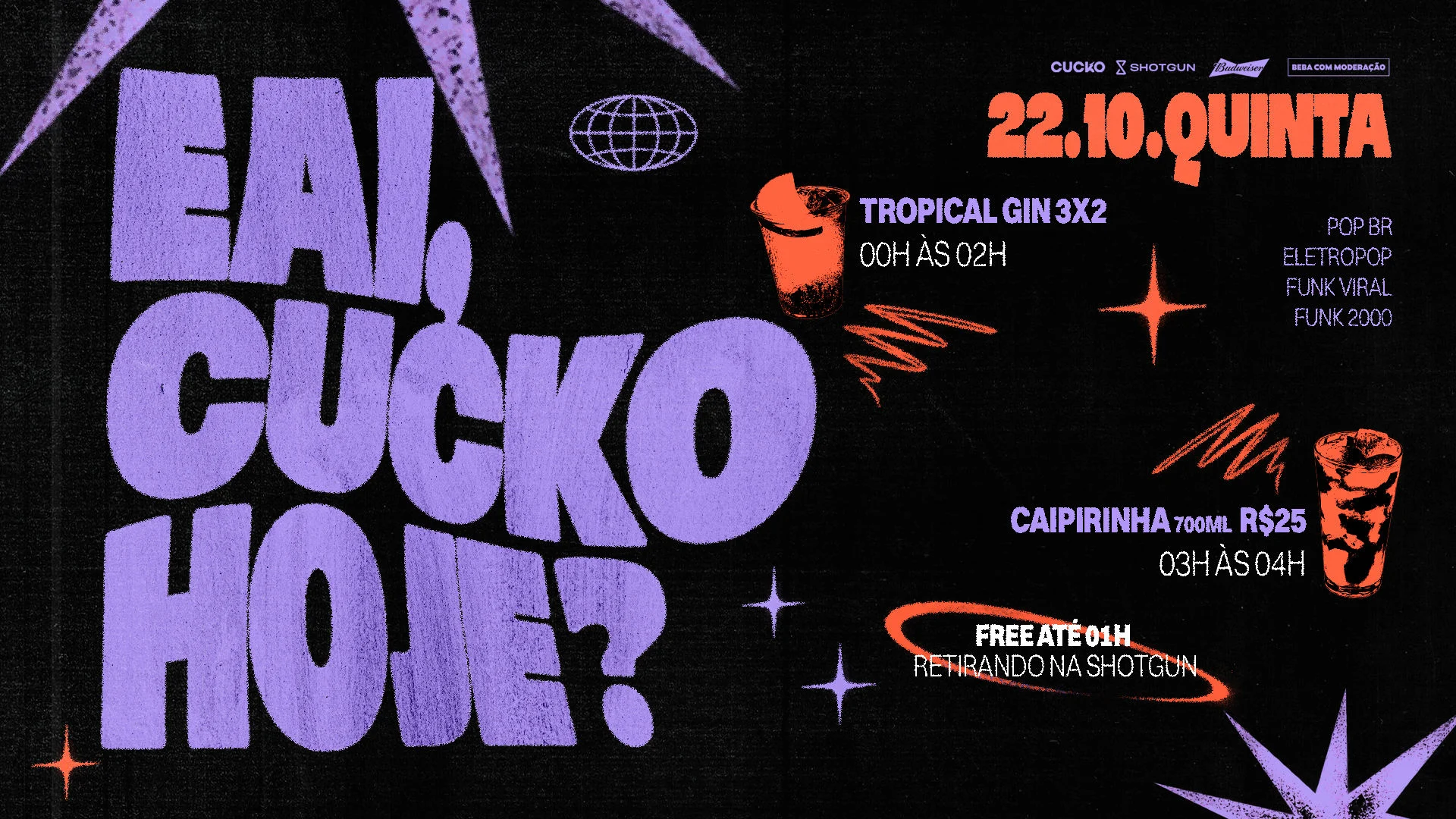 Eai, Cucko Hj? : Pop, Eletropop, Funk Viral&2000 : 22.10 Cover