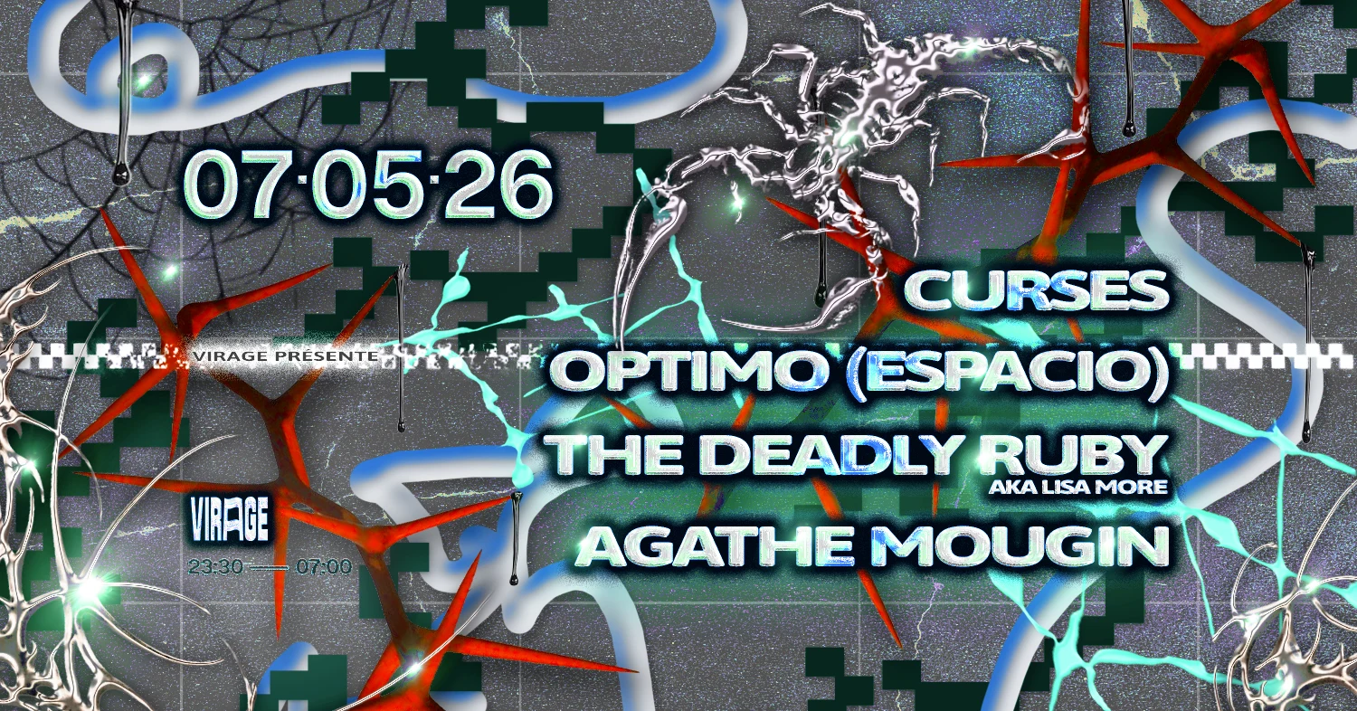 Virage Présente : Curses, Optimo (Espacio), The Deadly Ruby Cover