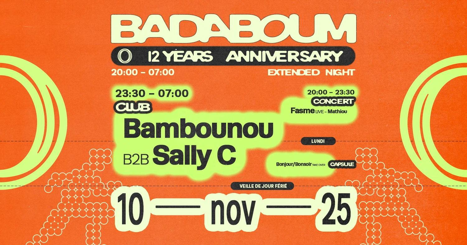 Club — Badaboum 12 Years: Bambounou & Sally C Cover