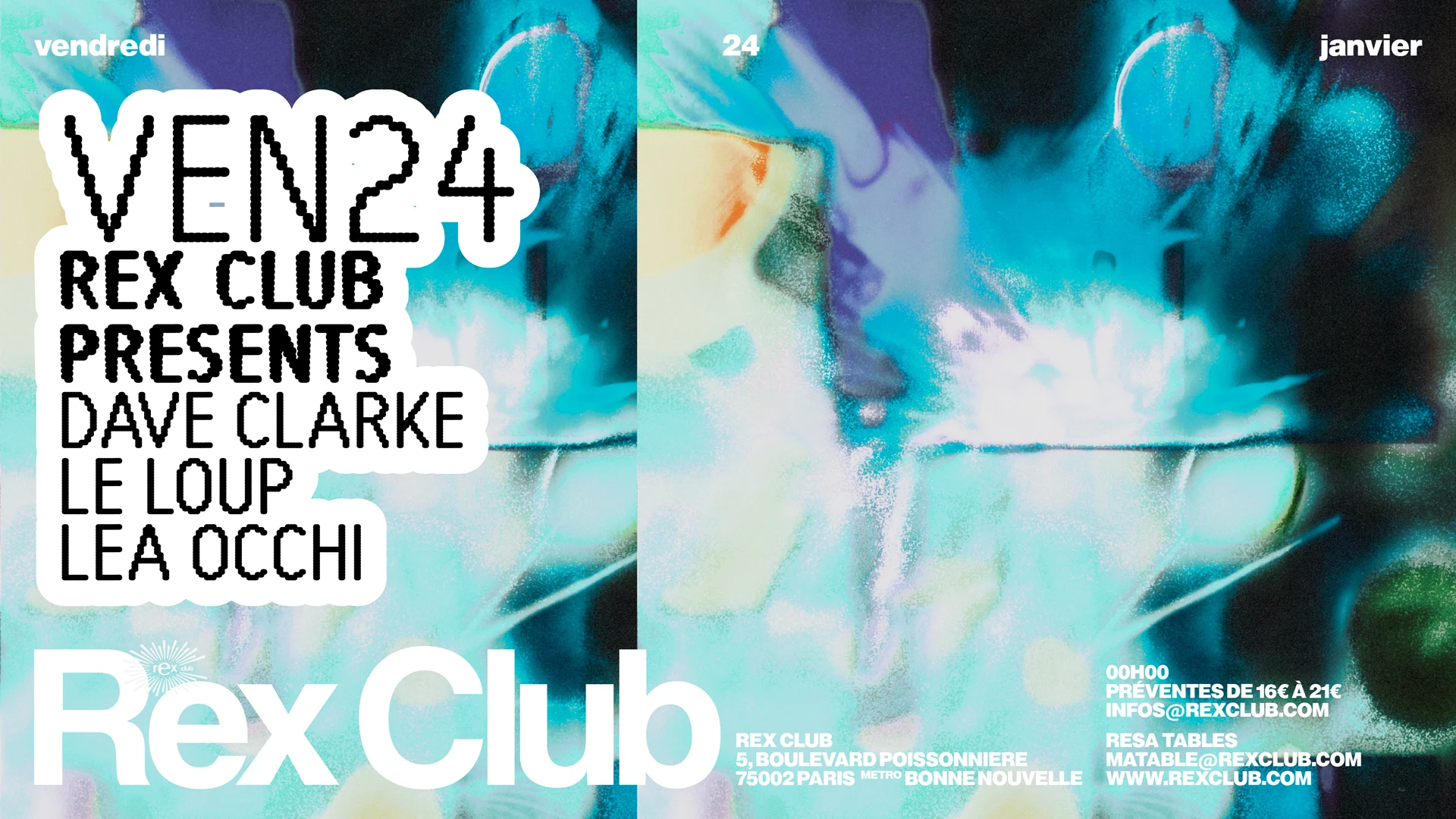 Rex Club Presents: Dave Clarke, Le Loup, Lea Occhi Cover