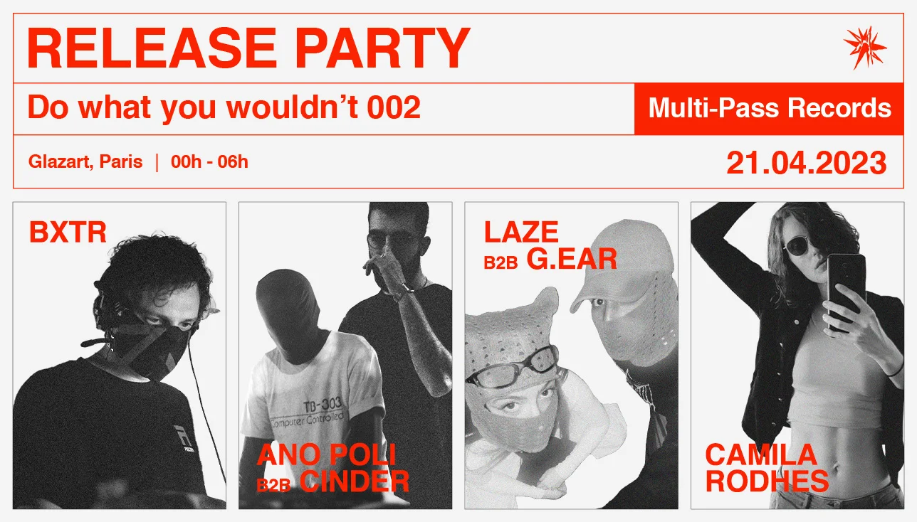 Multipass Records : Laze, G.Ear, Camila Rhodes, Bxtr & More Cover