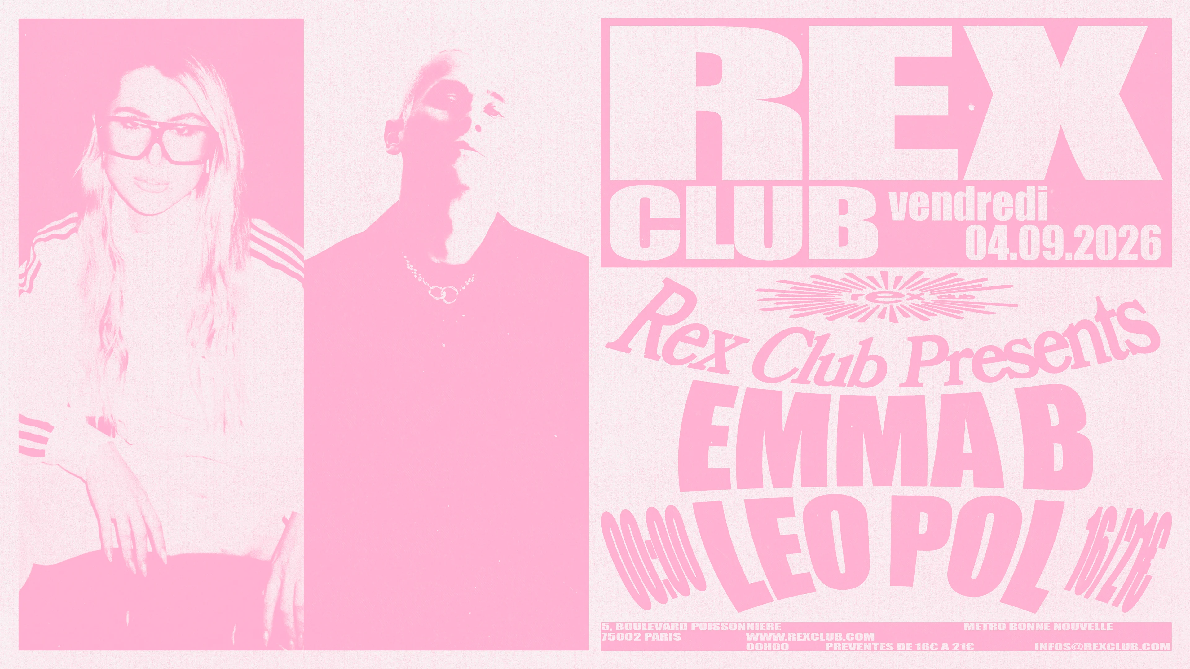 Rex Club Presents: Emma B, Leo Pol Cover