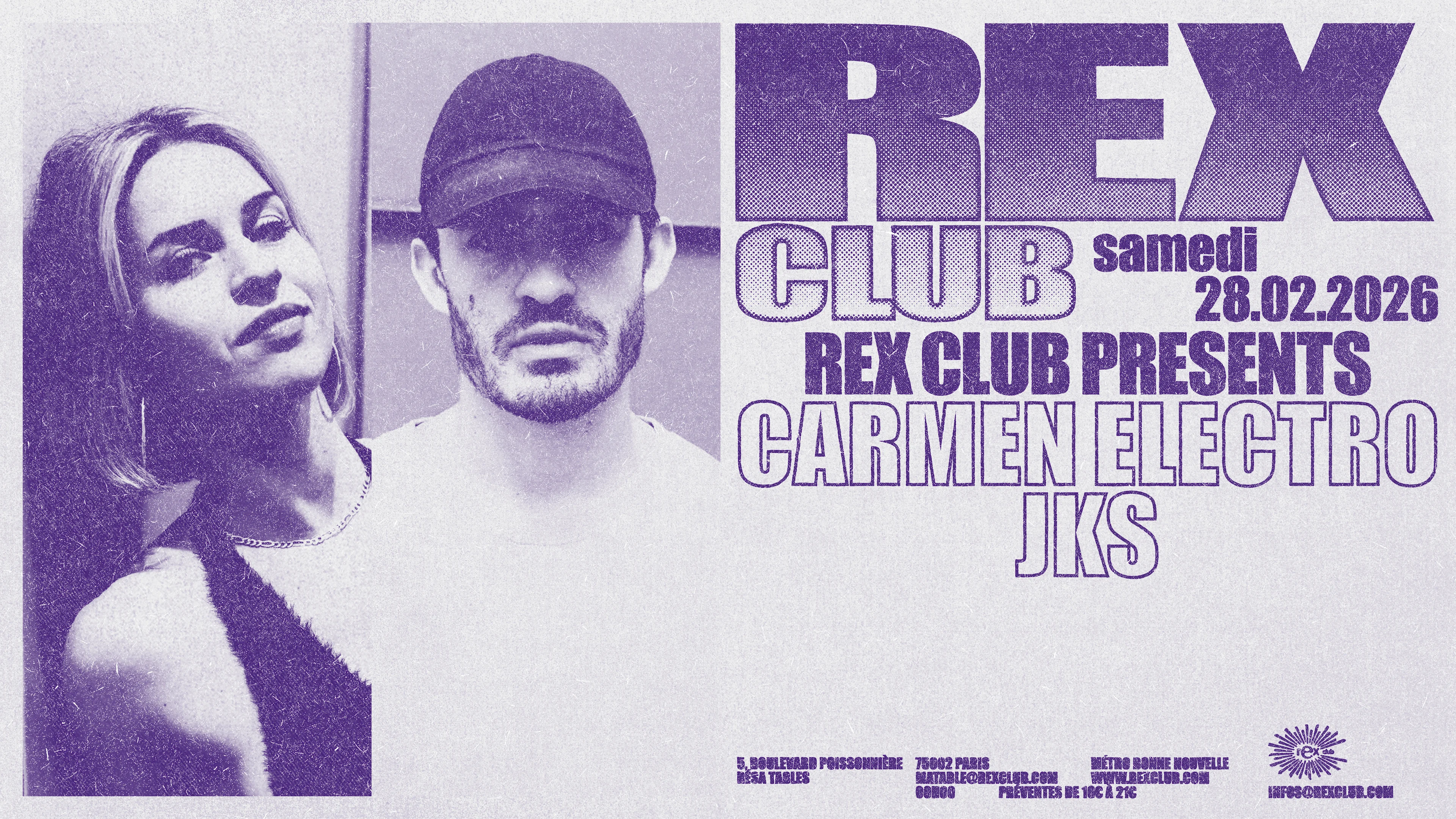 Rex Club Presents: Carmen Electro, Jks Cover