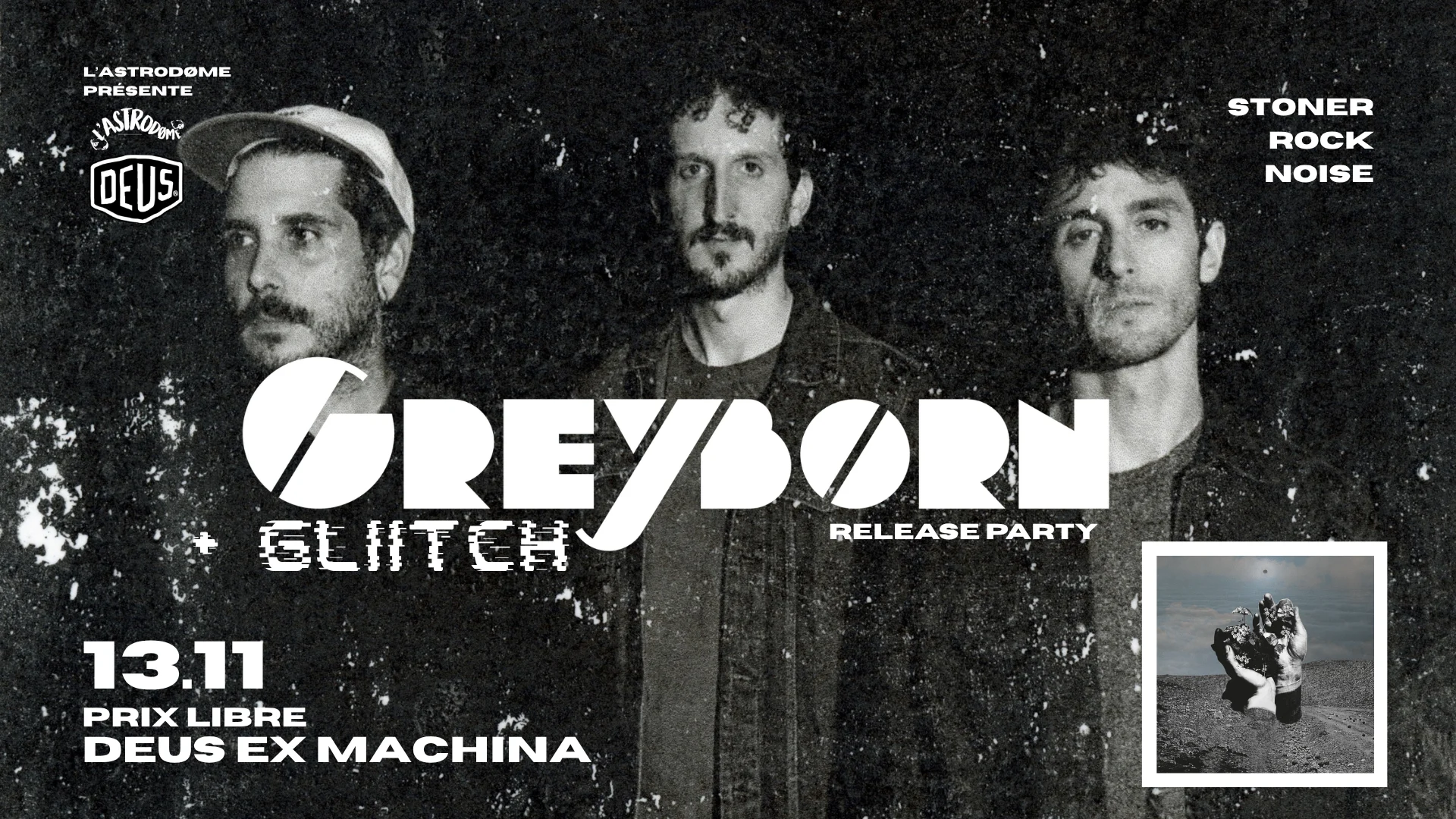 Greyborn (Release) + Gliitch - Deus Ex Machina Bordeaux Cover
