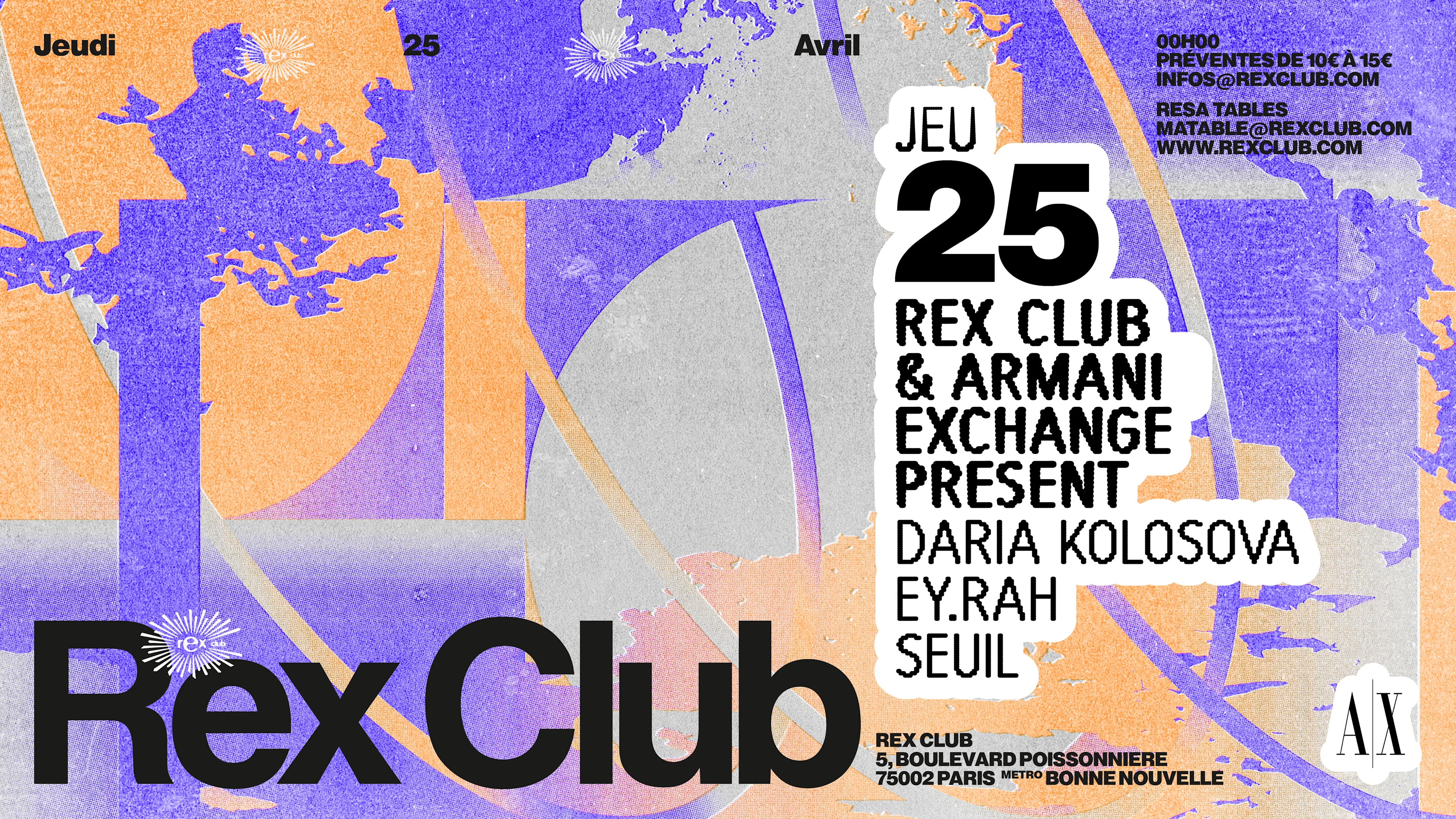Rex Club & Armani Exchange Present: Daria Kolosova & More Cover