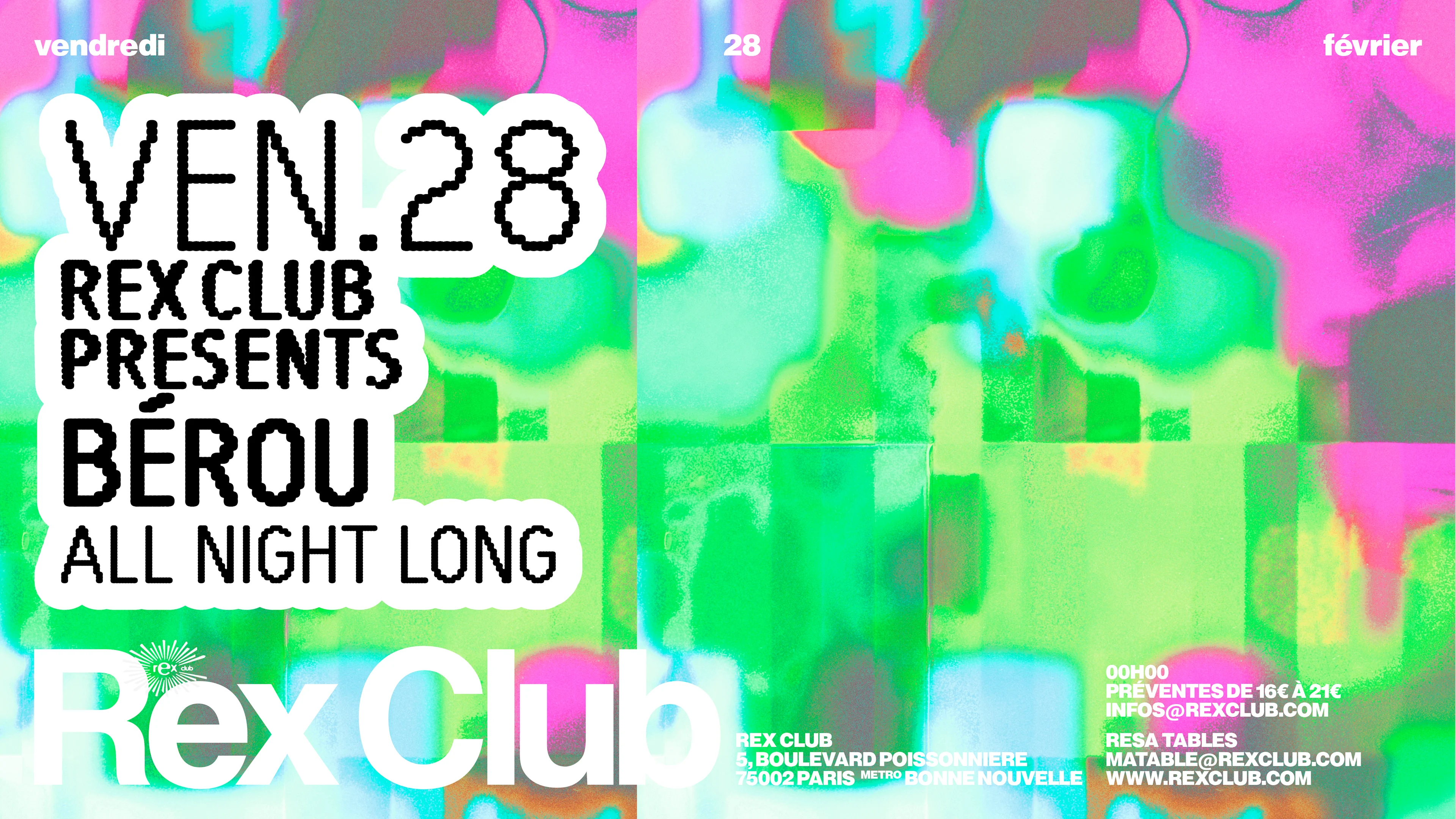 Rex Club Presents: Bérou All Night Long Cover