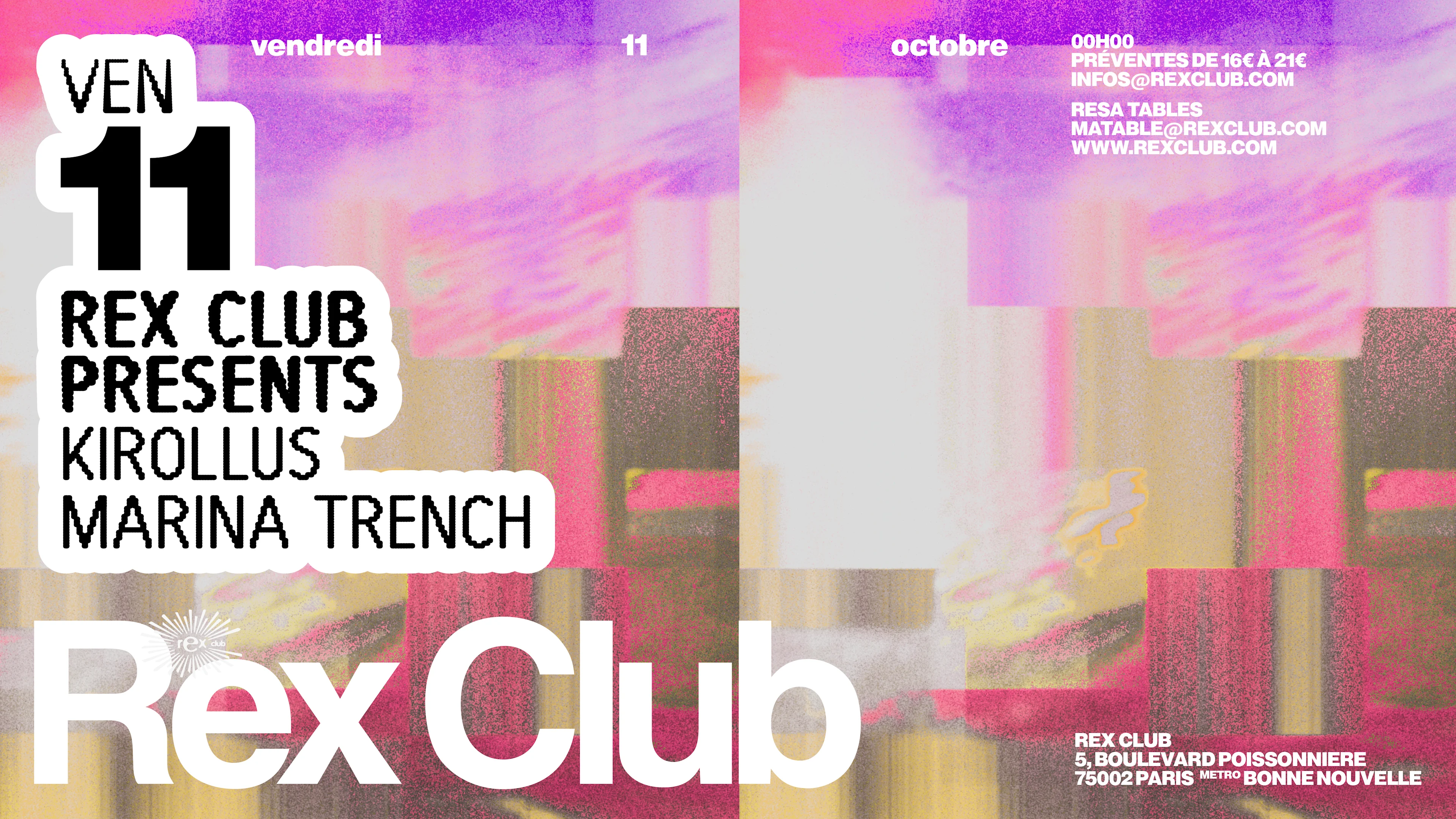 Rex Club Presents: Kirollus, Marina Trench Cover