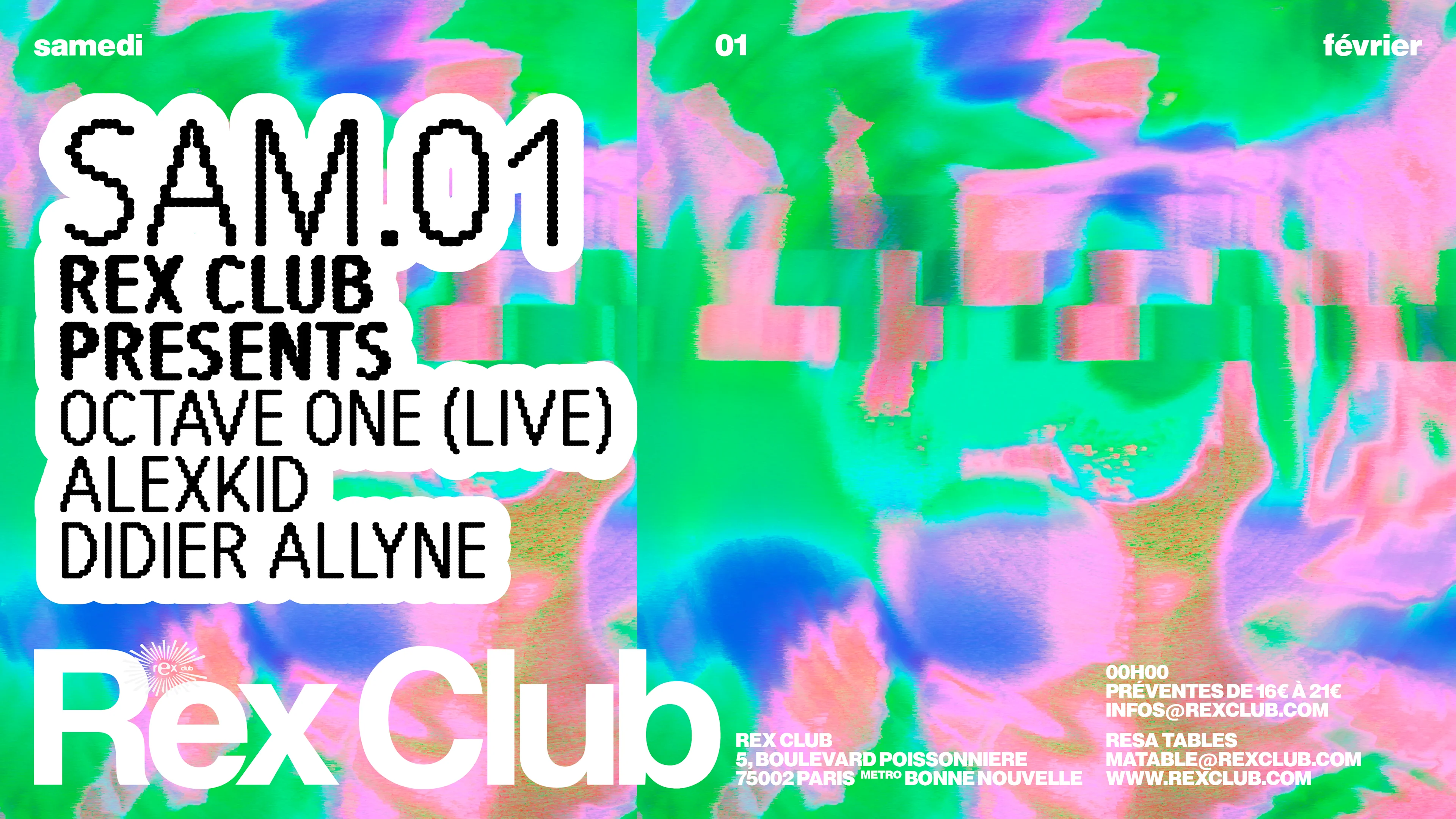 Rex Club Presents: Octave One Live, Alexkid, Didier Allyne Cover